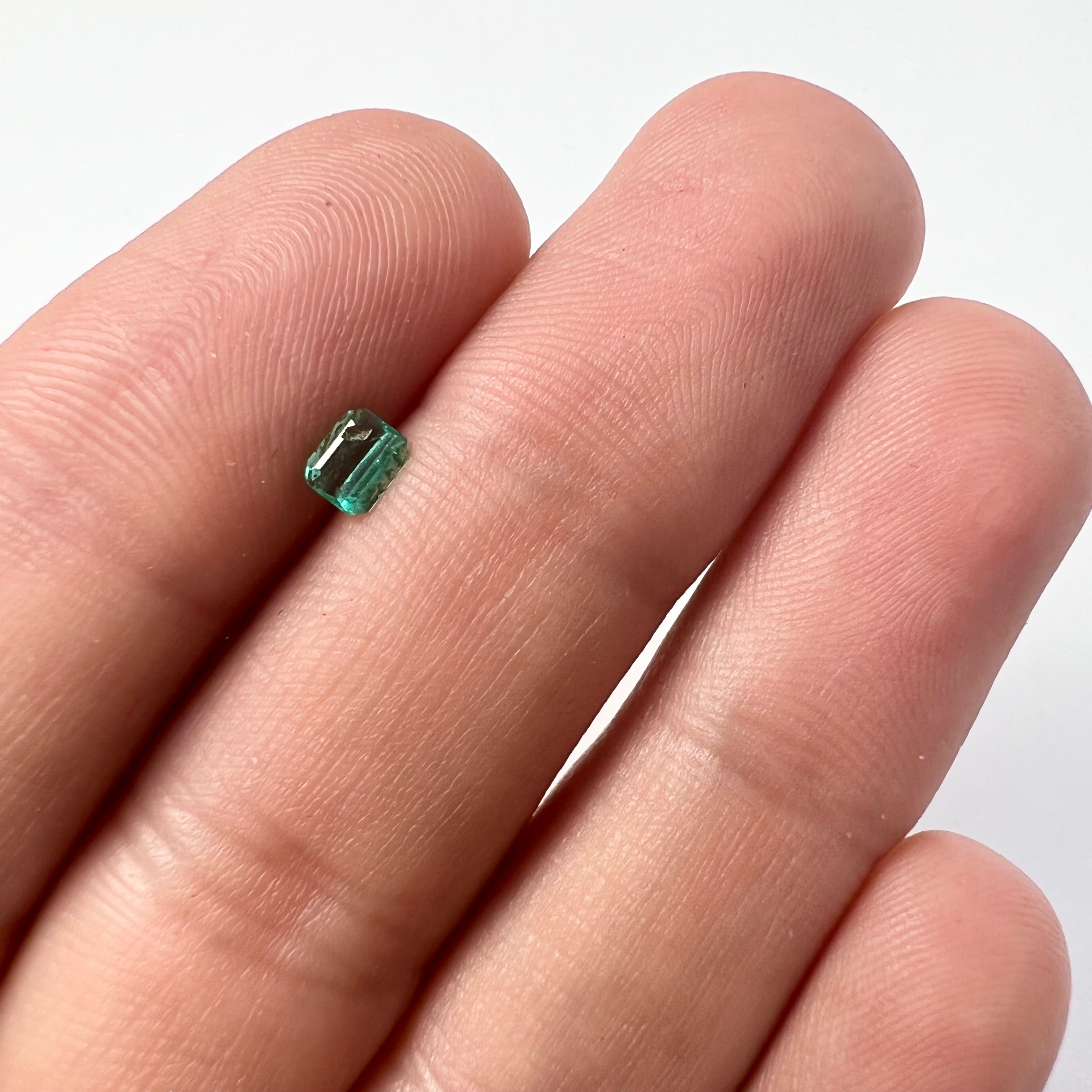 .23CT Loose Natural Colombian Emerald Cut 4.26x3.50x1.88mm Earth mined Gemstone