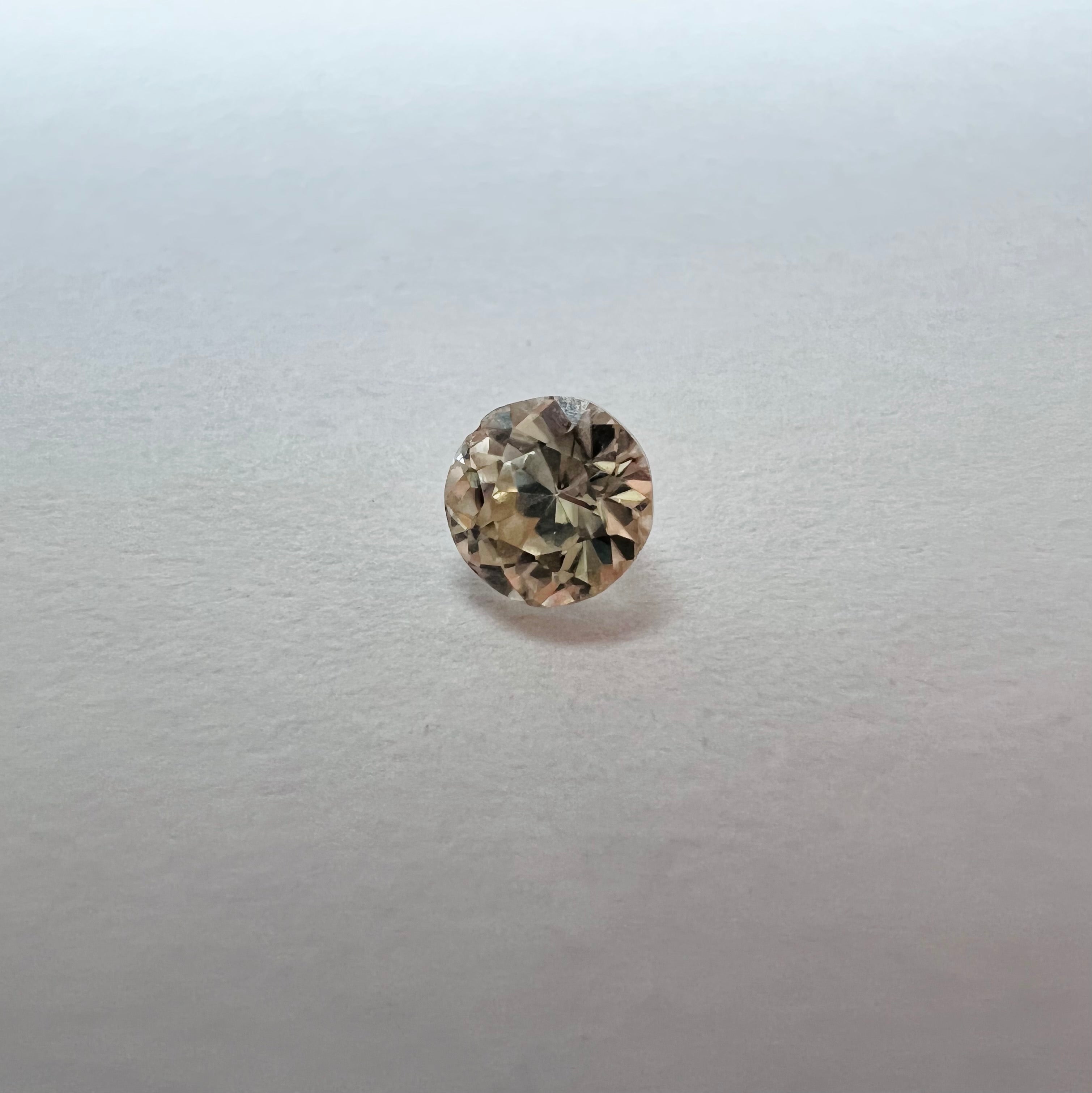 .33CT Brilliant Cut Diamond Champagne SI2/I1 4.18x2.93mm Natural Earth mined