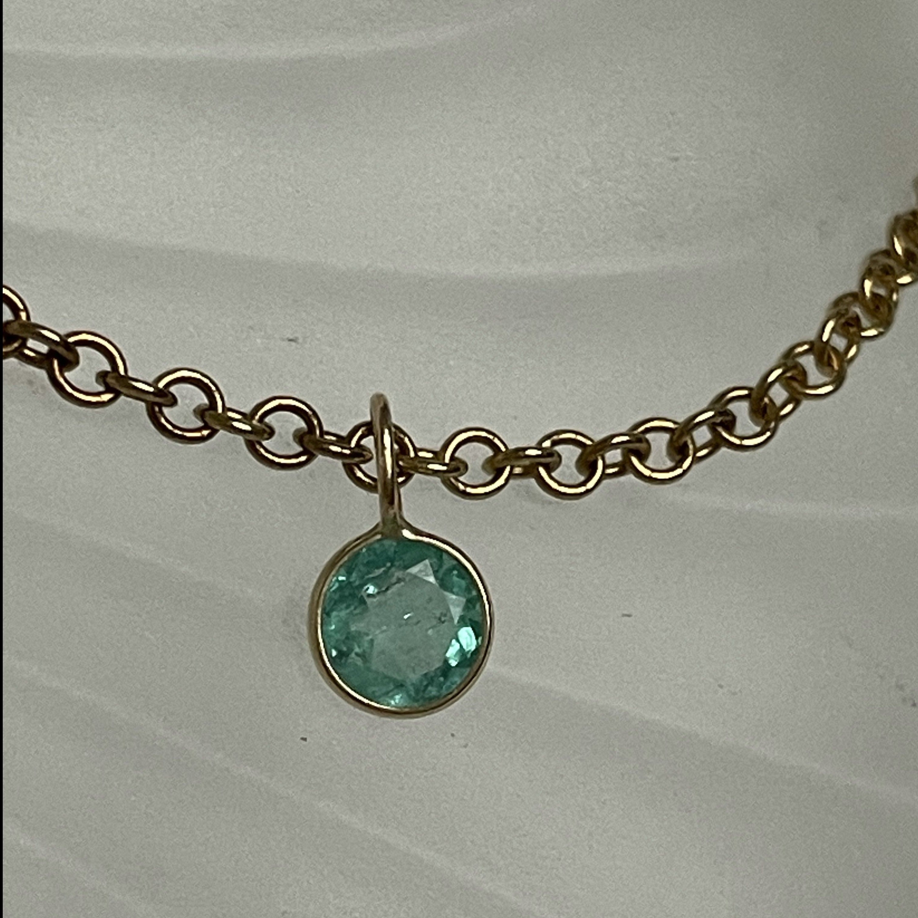 .97ct Natural Colombian Emerald 14K Yellow Gold Pendant Charm