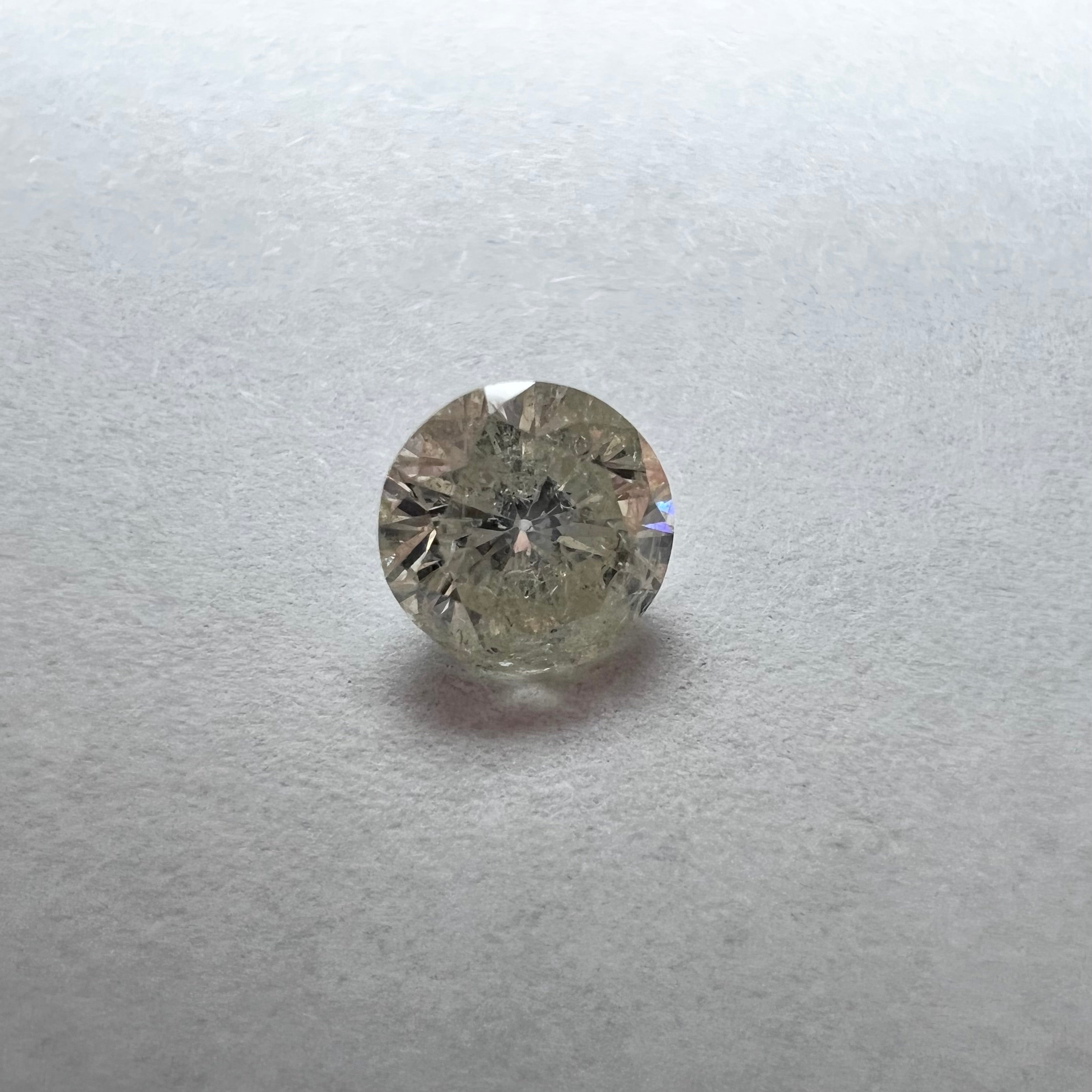 .61CT Brilliant Round Diamond L-I1 5.33x3.27mm Natural Earth mined