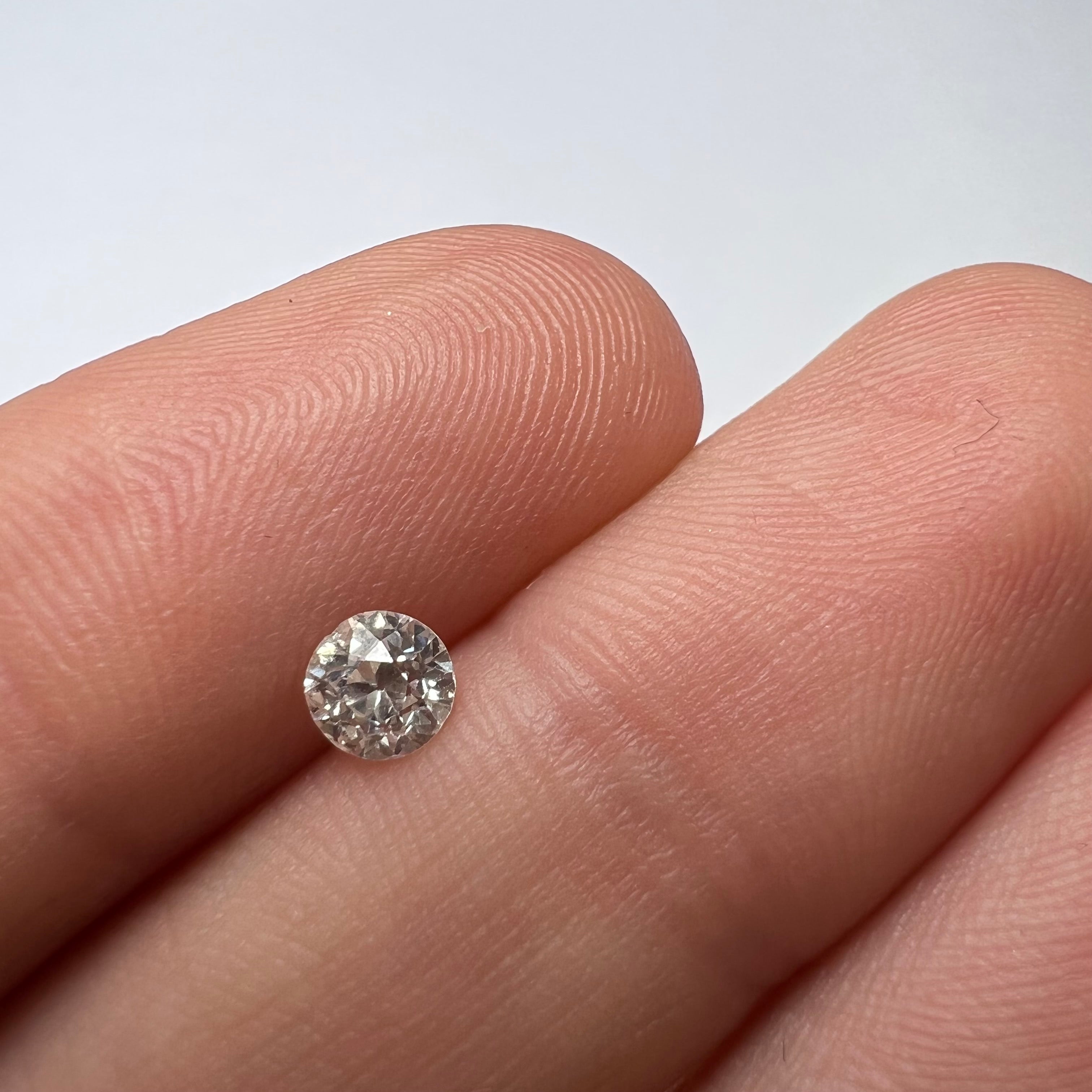 .38CT Old Mine Round Cut Diamond J SI2 4.48x2.92mm Natural Earth mined