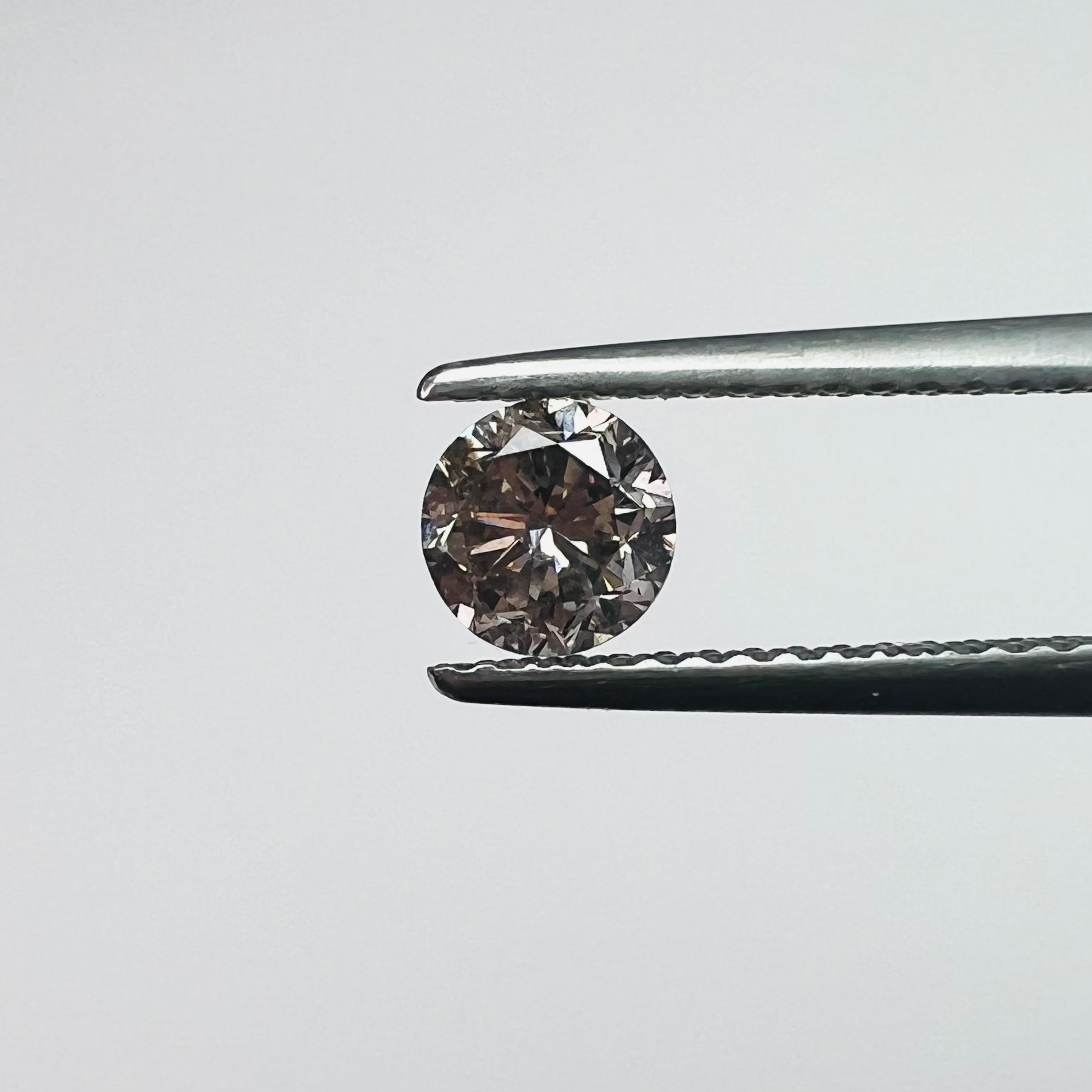 .51CT Round Brilliant Diamond Fancy Pinkish Brown I1 4.83x4.90x3.22mm Natural Ea