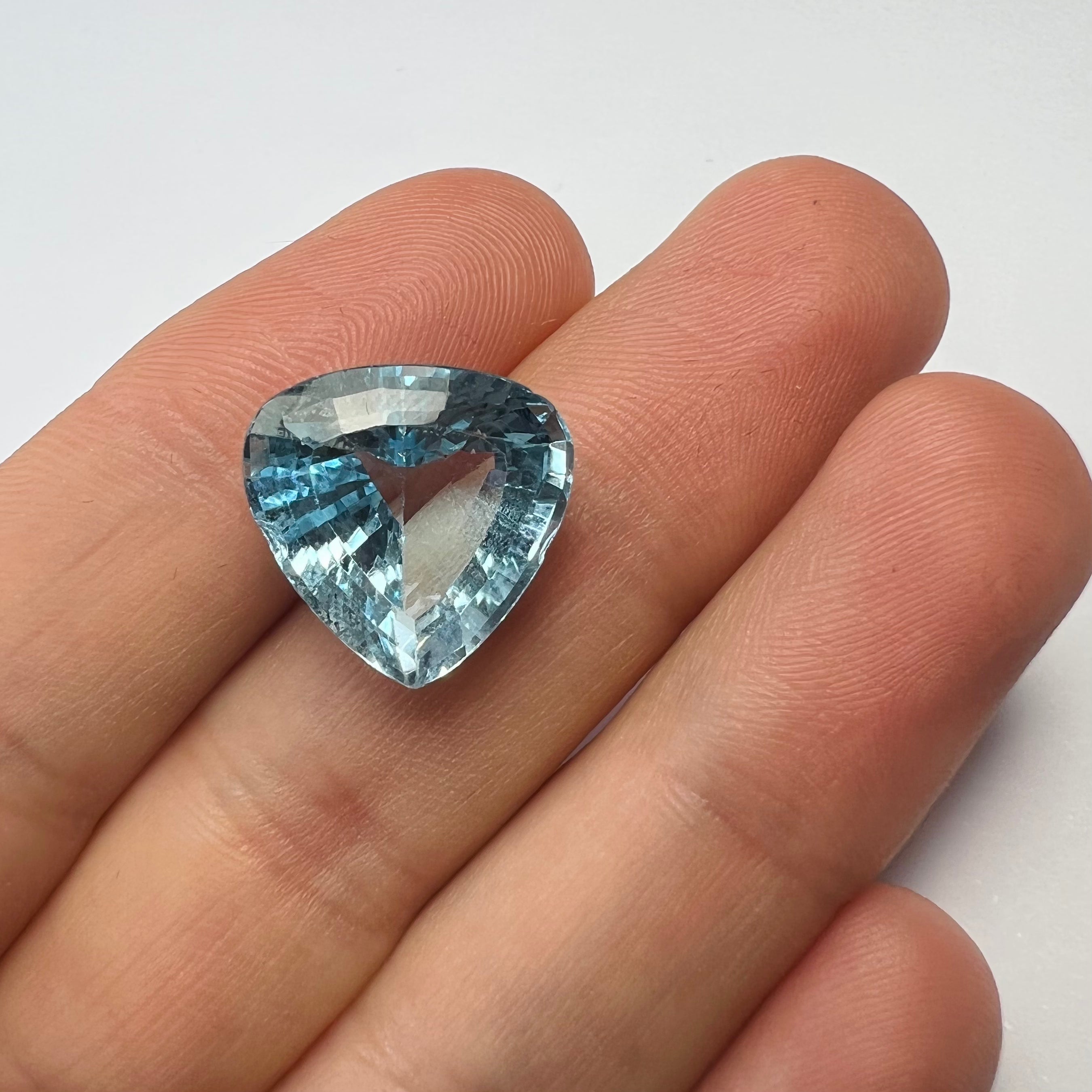 14.75CTW Loose Natural Trillion Cut Topaz 15.5x9.1mm Earth mined Gemstone
