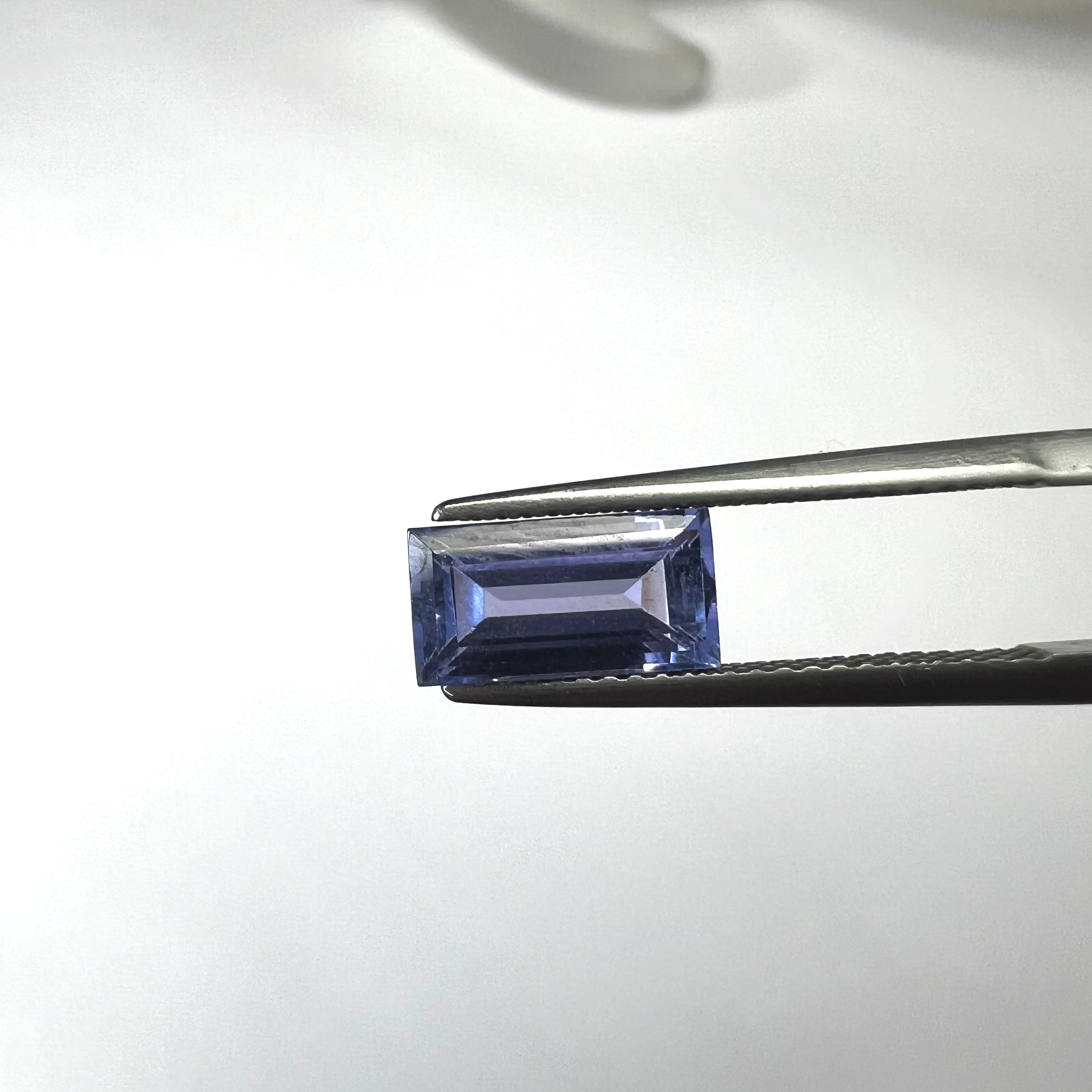 2.44CTW Loose Natural Baguette Cut Tanzanite 9.95x5.21x4.56mm Earth mined Gemstone
