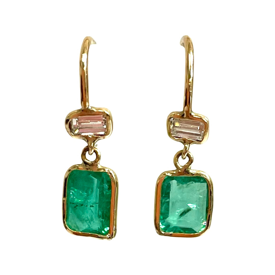 Emerald Diamond Earrings