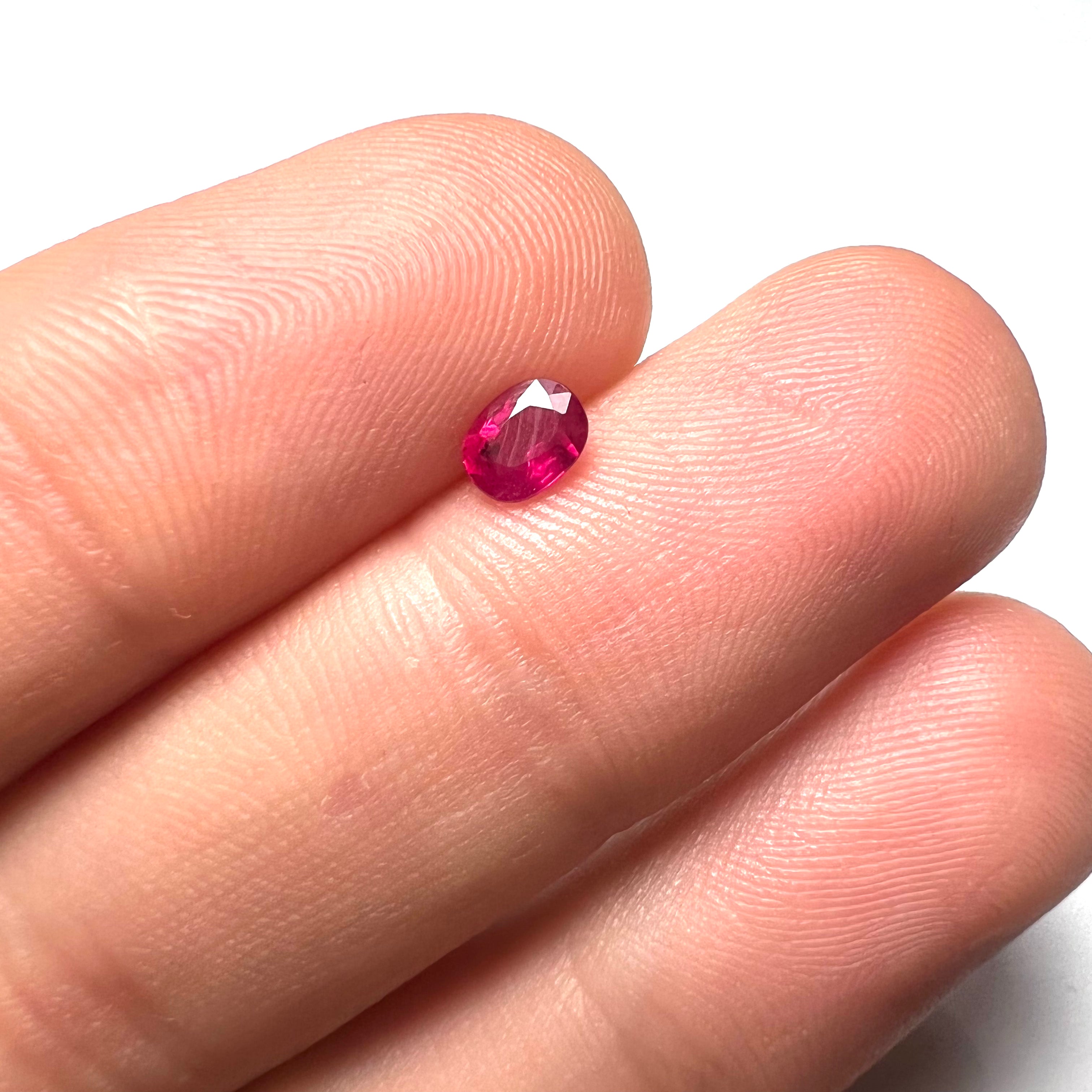 .47CT Loose Natural Oval Ruby 5x4x2mm Earth mined Gemstone