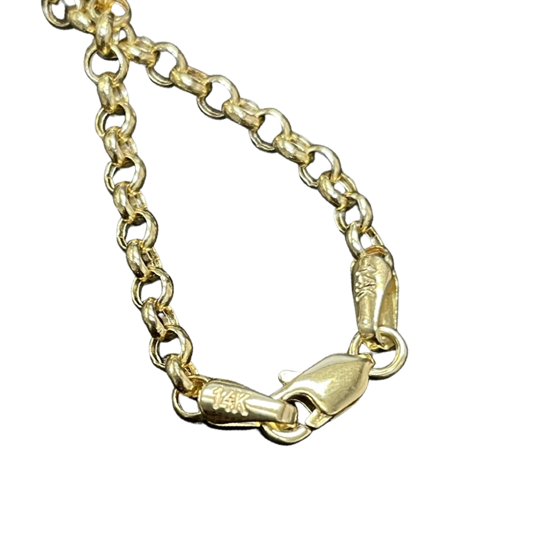 20” 3mm Rolo Link 14K Yellow Gold Necklace Chain