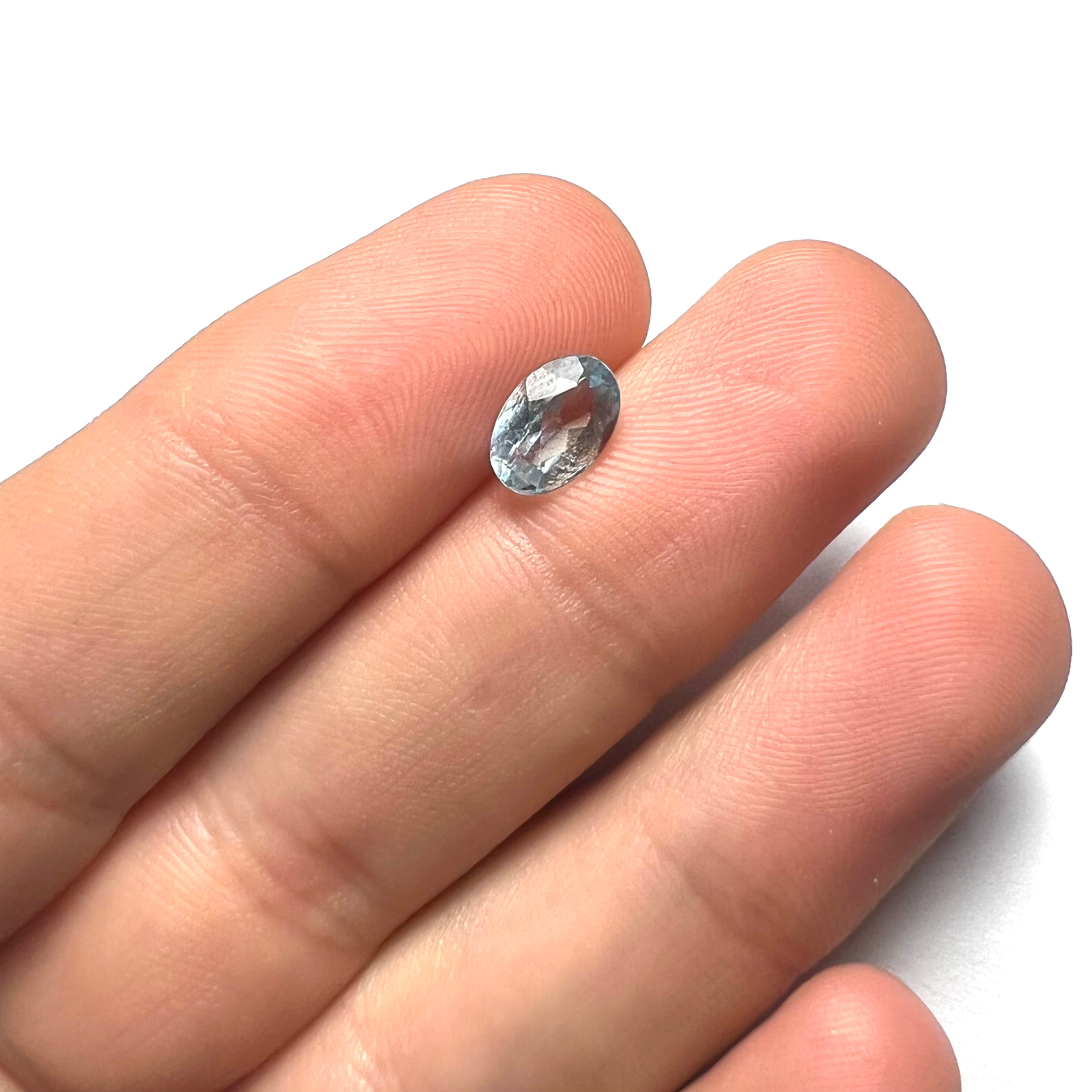 1.21CT Loose Natural Aquamarine 7x5x4mm Earth mined Gemstone