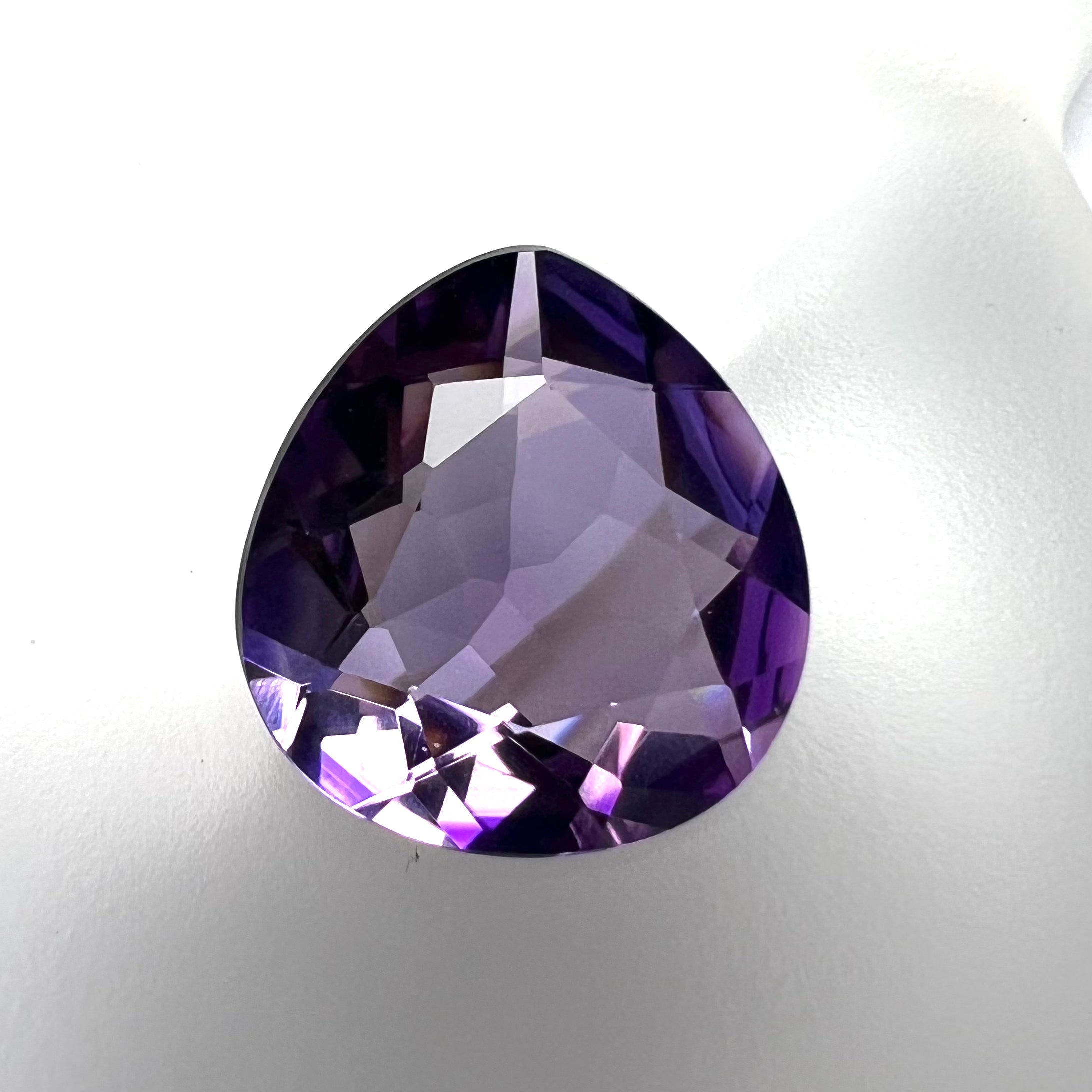 15.28CTW Loose Natural Pear Cut Amethyst 18.99x17.64x8.77mm Earth mined Gemstone