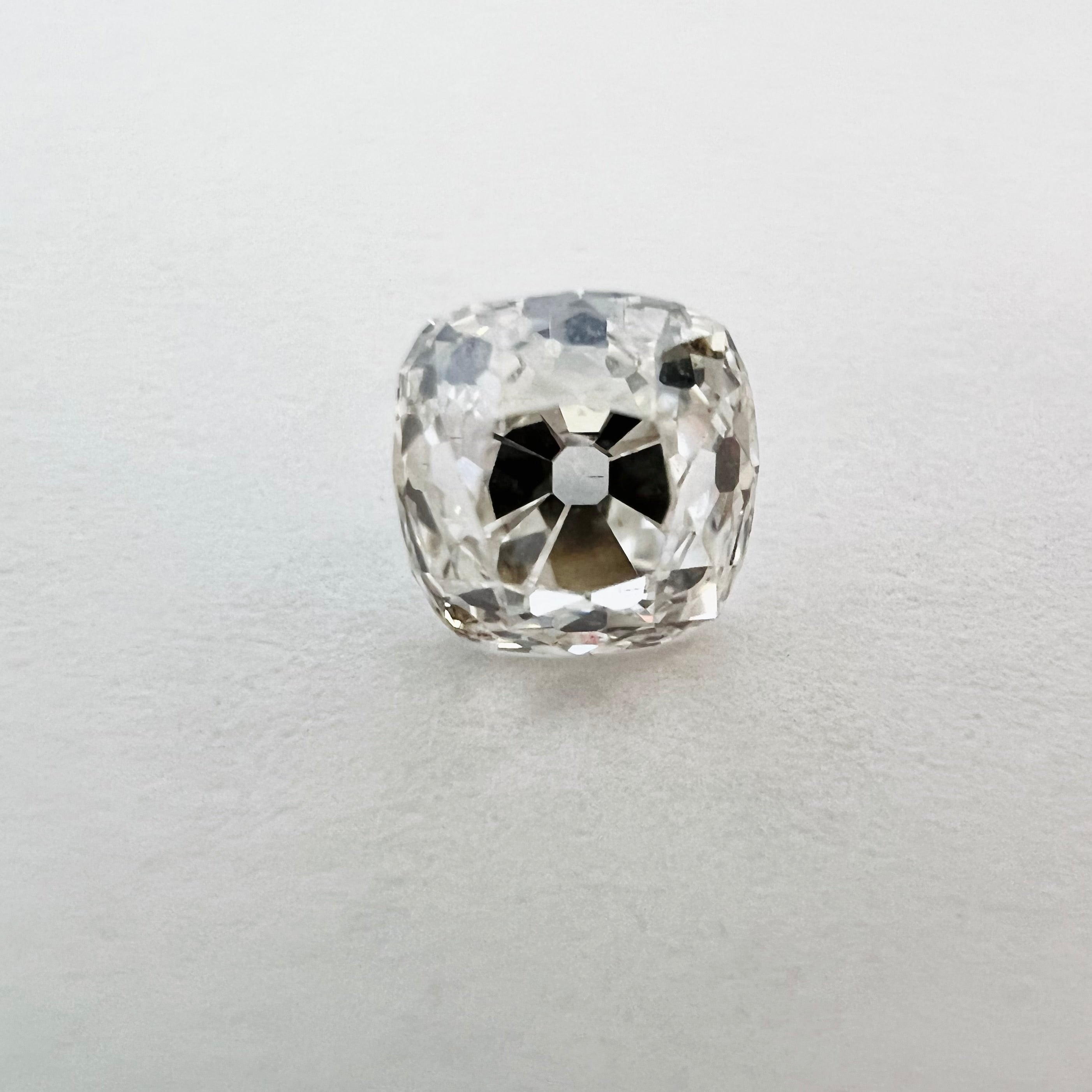 1.08CT Old Mine Brilliant Cut Diamond I SI2 5.60x5.56x4.60mm Natural Earth mined