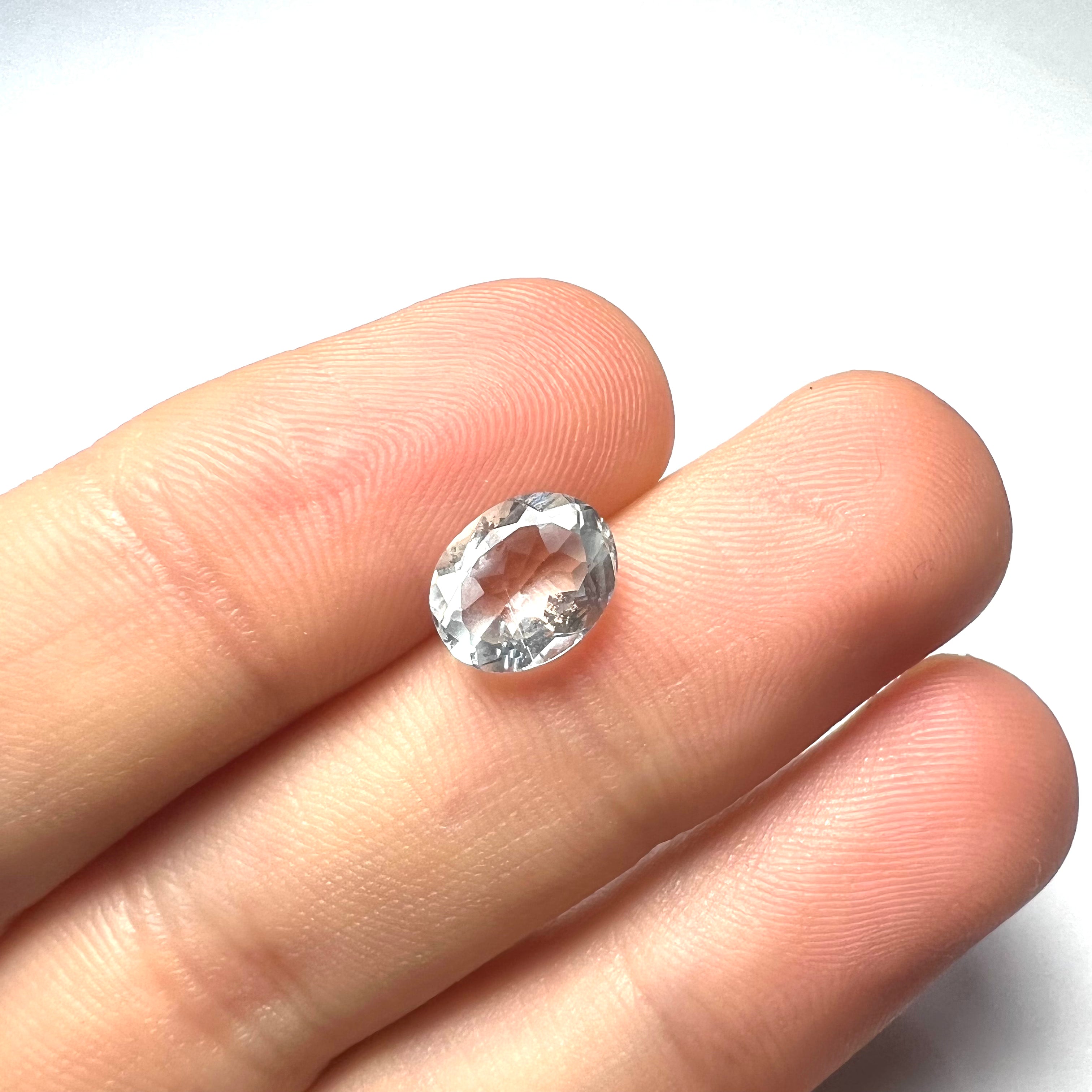 1.76CT Loose Natural Aquamarine 9x7x4mm Earth mined Gemstone
