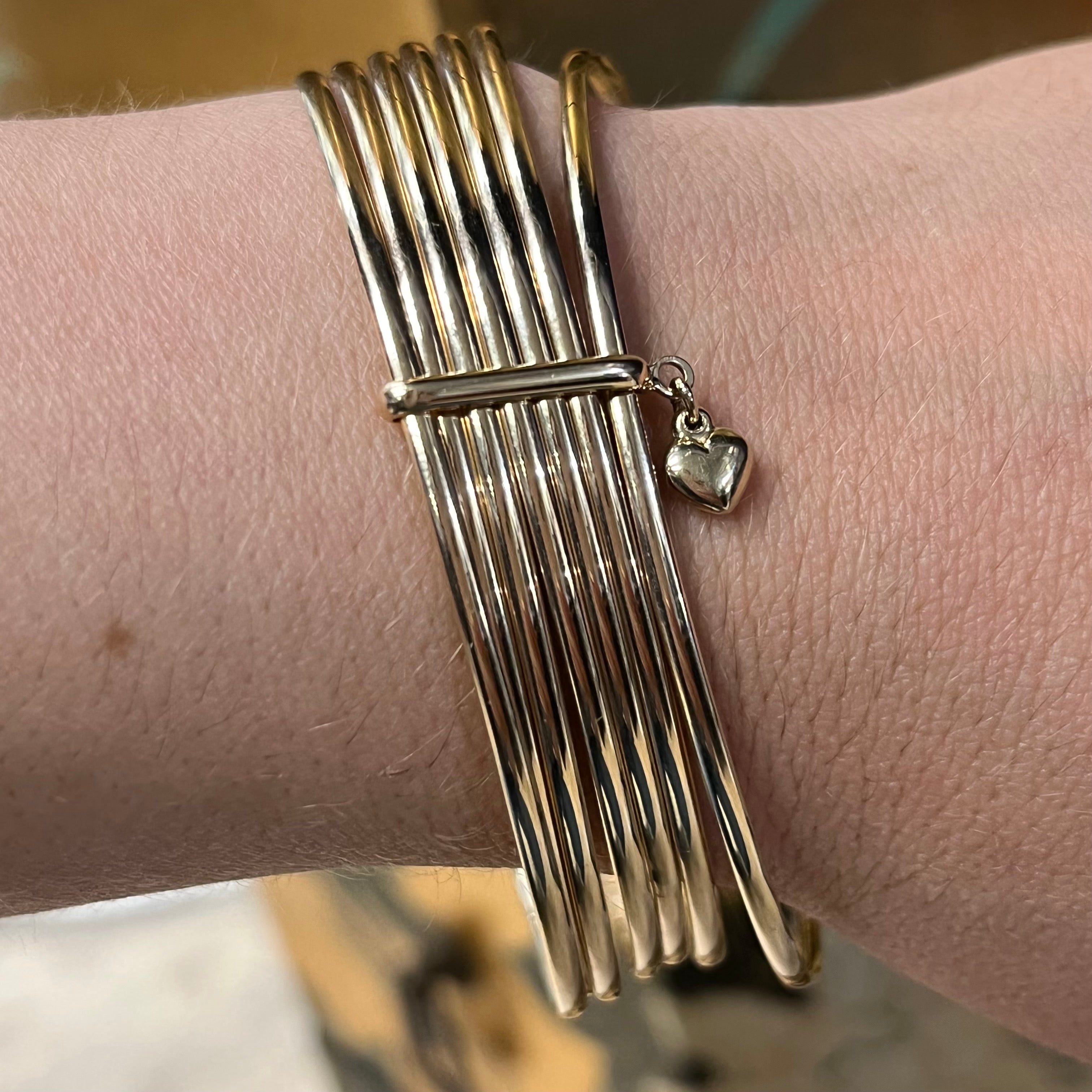 Seven Bangle Semanario Bracelet 14K yellow gold