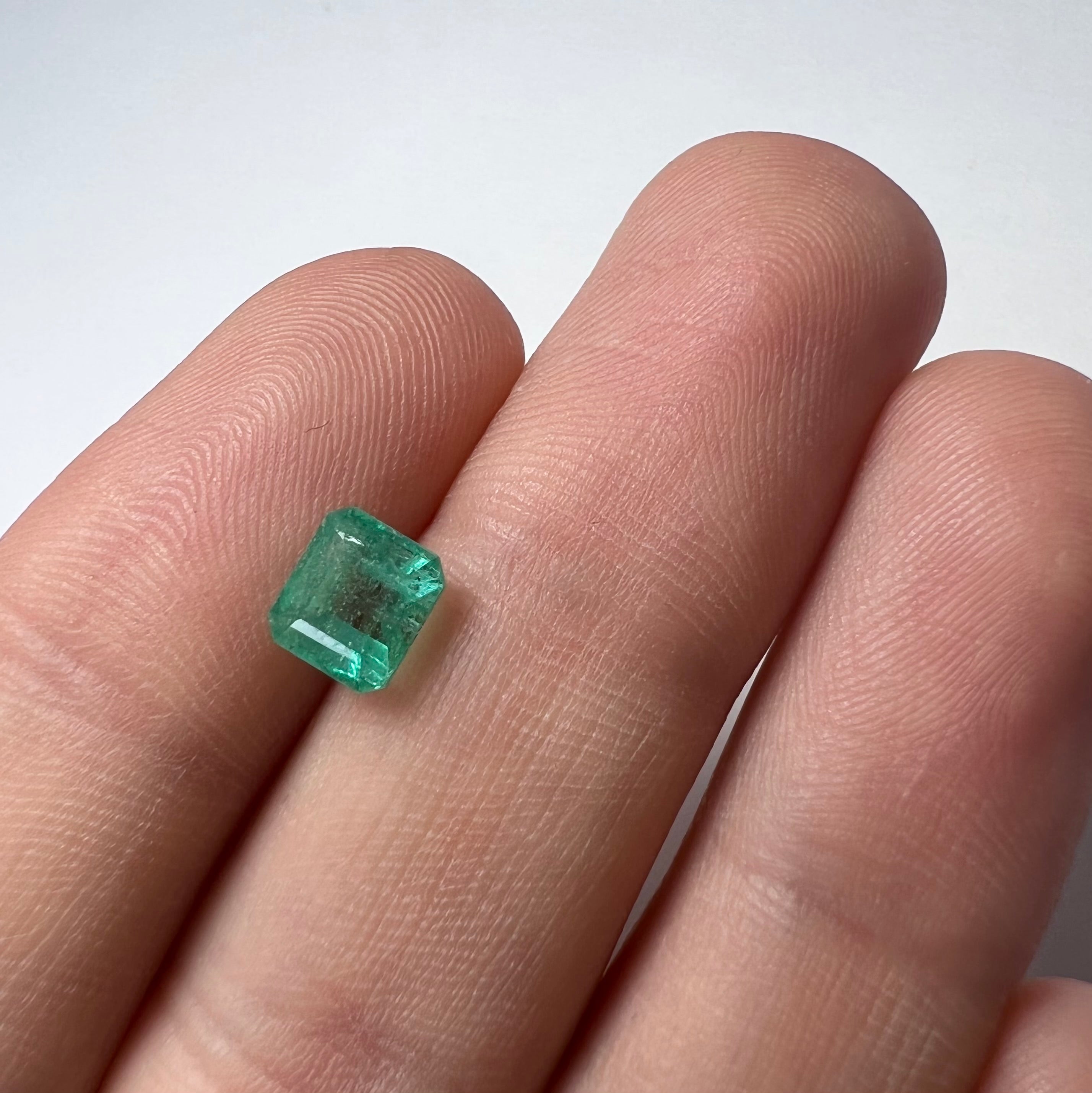 1.26CT Loose Natural Colombian Emerald Square Cut 6.29x5.62x5.01mm
