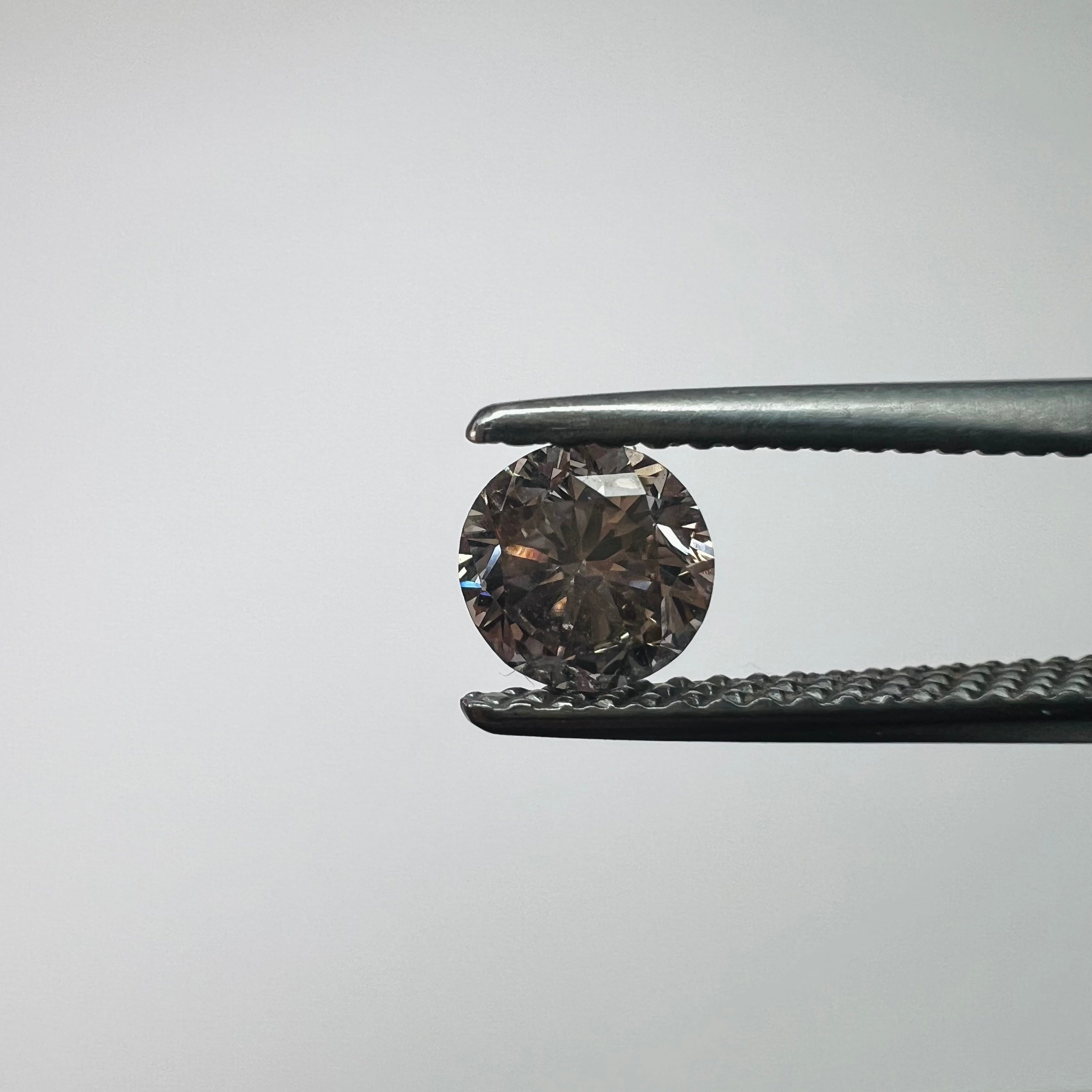 .51CT Round Brilliant Diamond Fancy Pinkish Brown I1 4.83x4.90x3.22mm Natural Ea