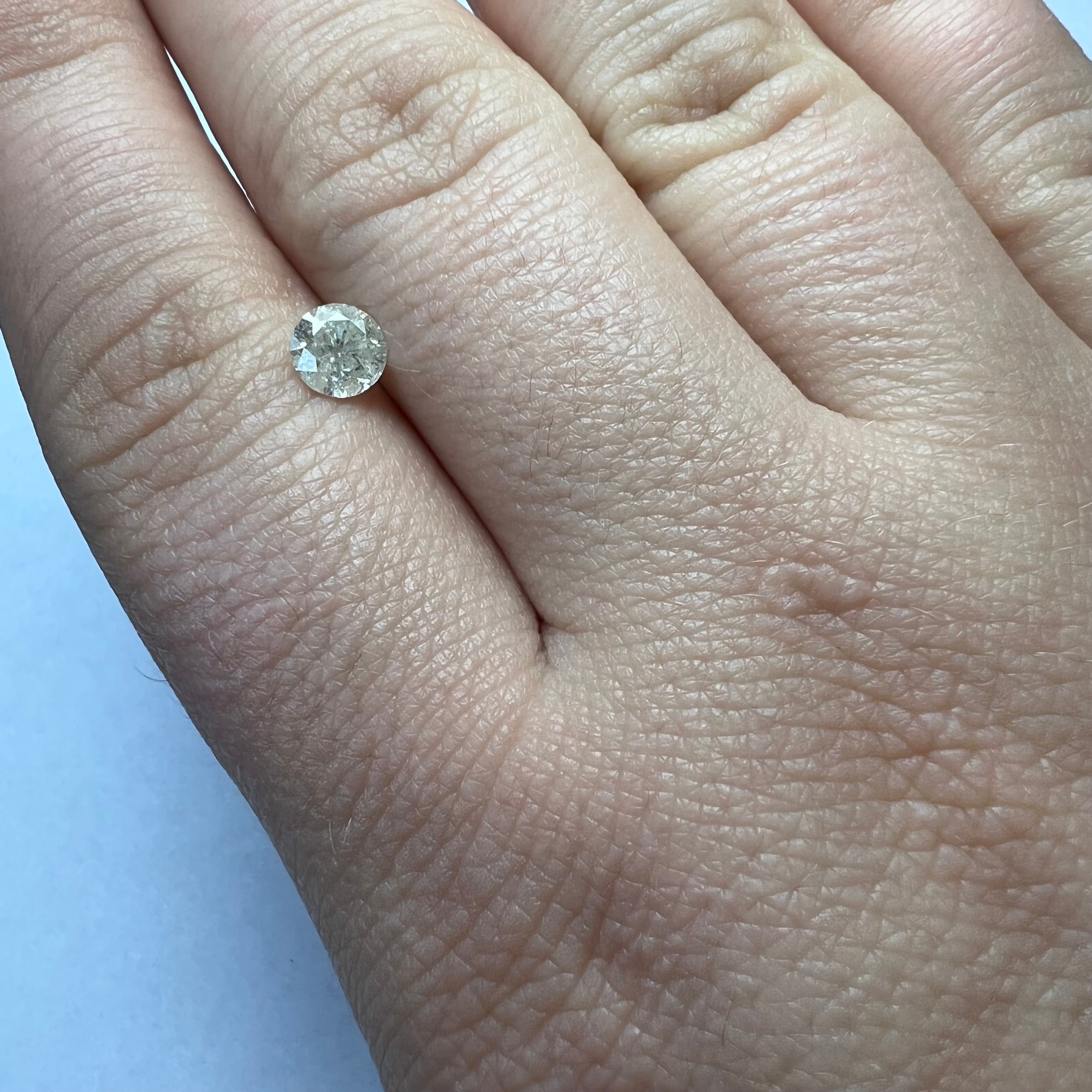 .64CT Brilliant Round Diamond N I1 5.33x3.45mm Natural Earth mined