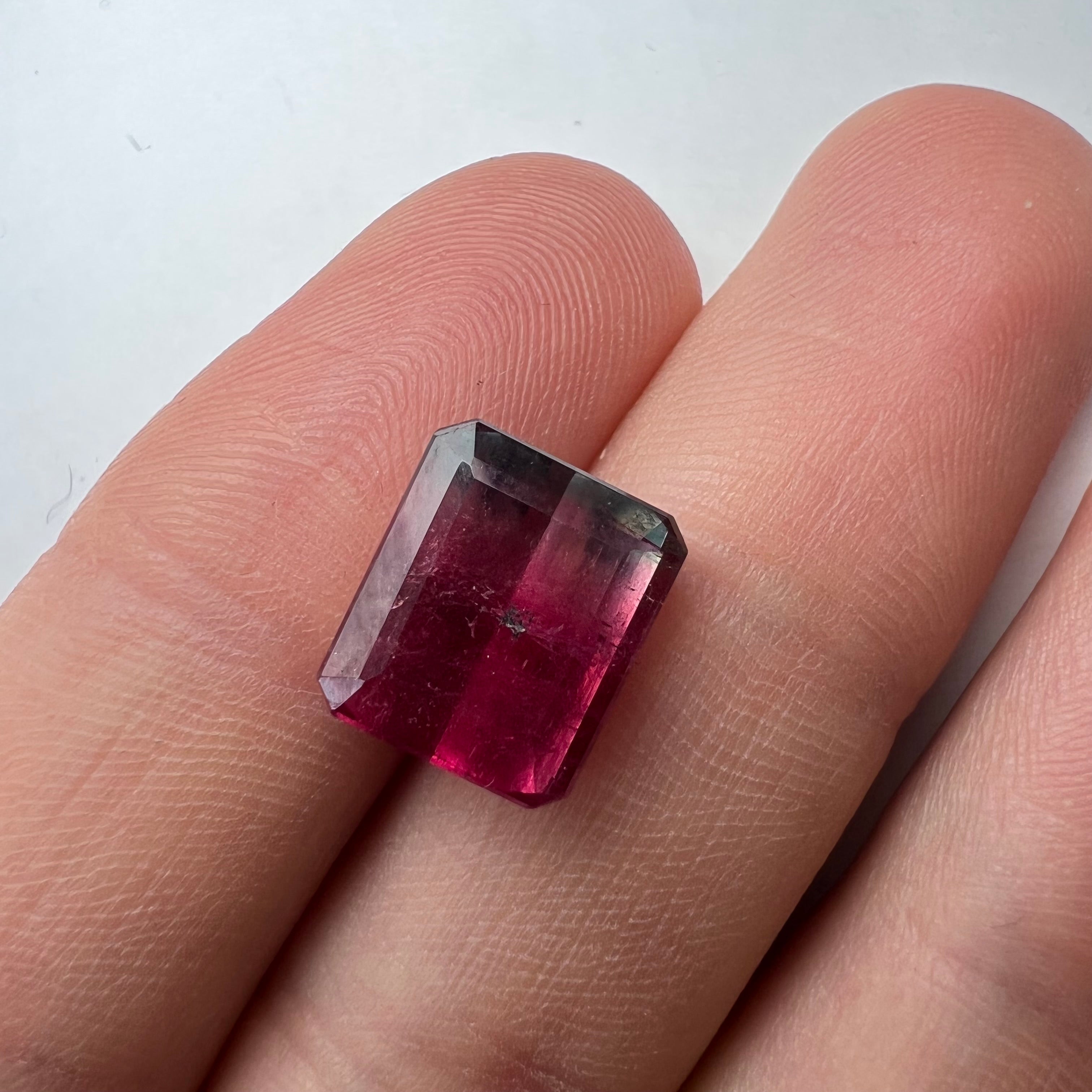 6.45CTW Natural Emerald Cut Tourmaline 11.46x9.71mm Earth mined Gemstone