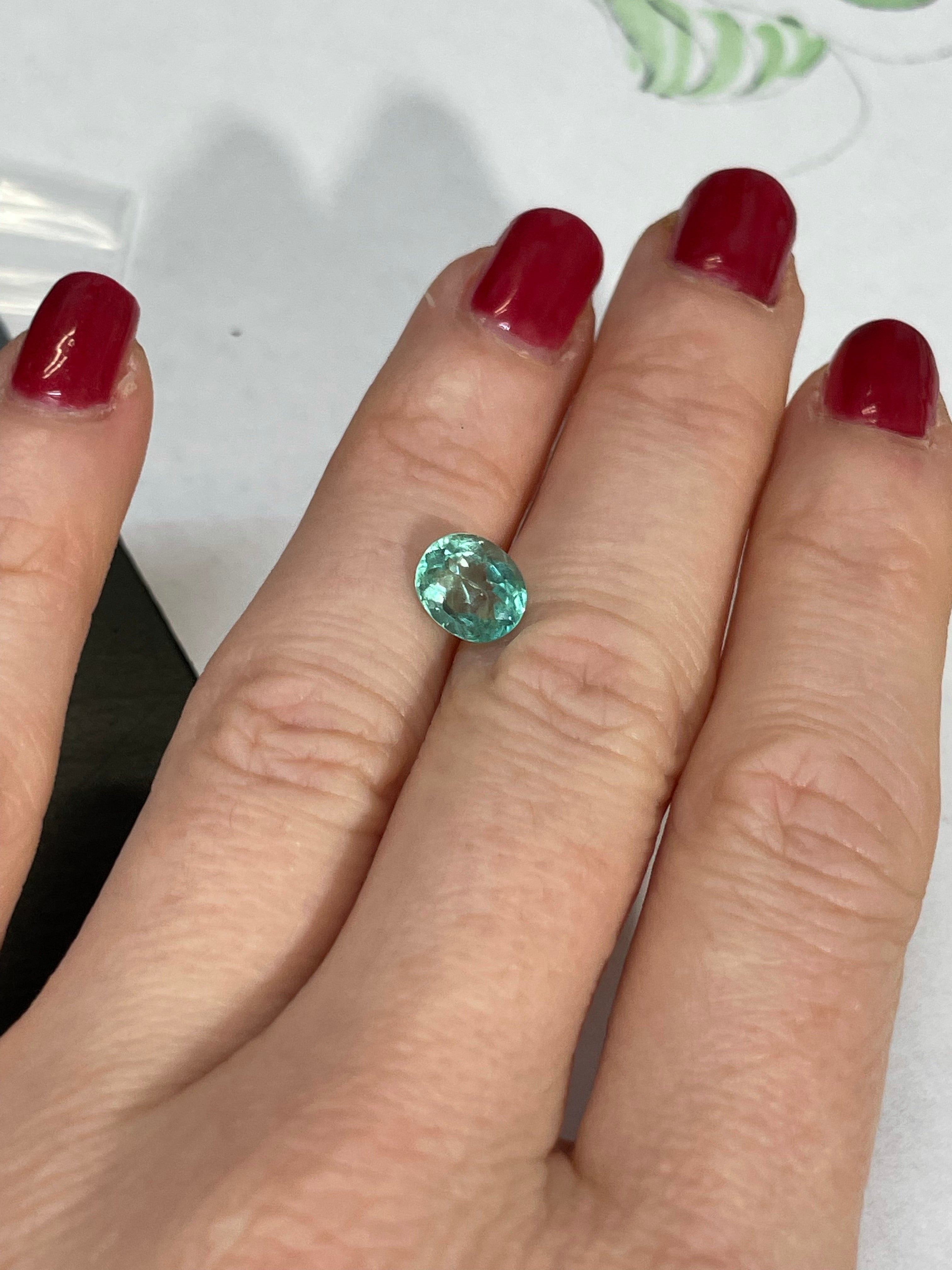 1.21CT Natural Colombian Emerald Loose Oval 8x7mm