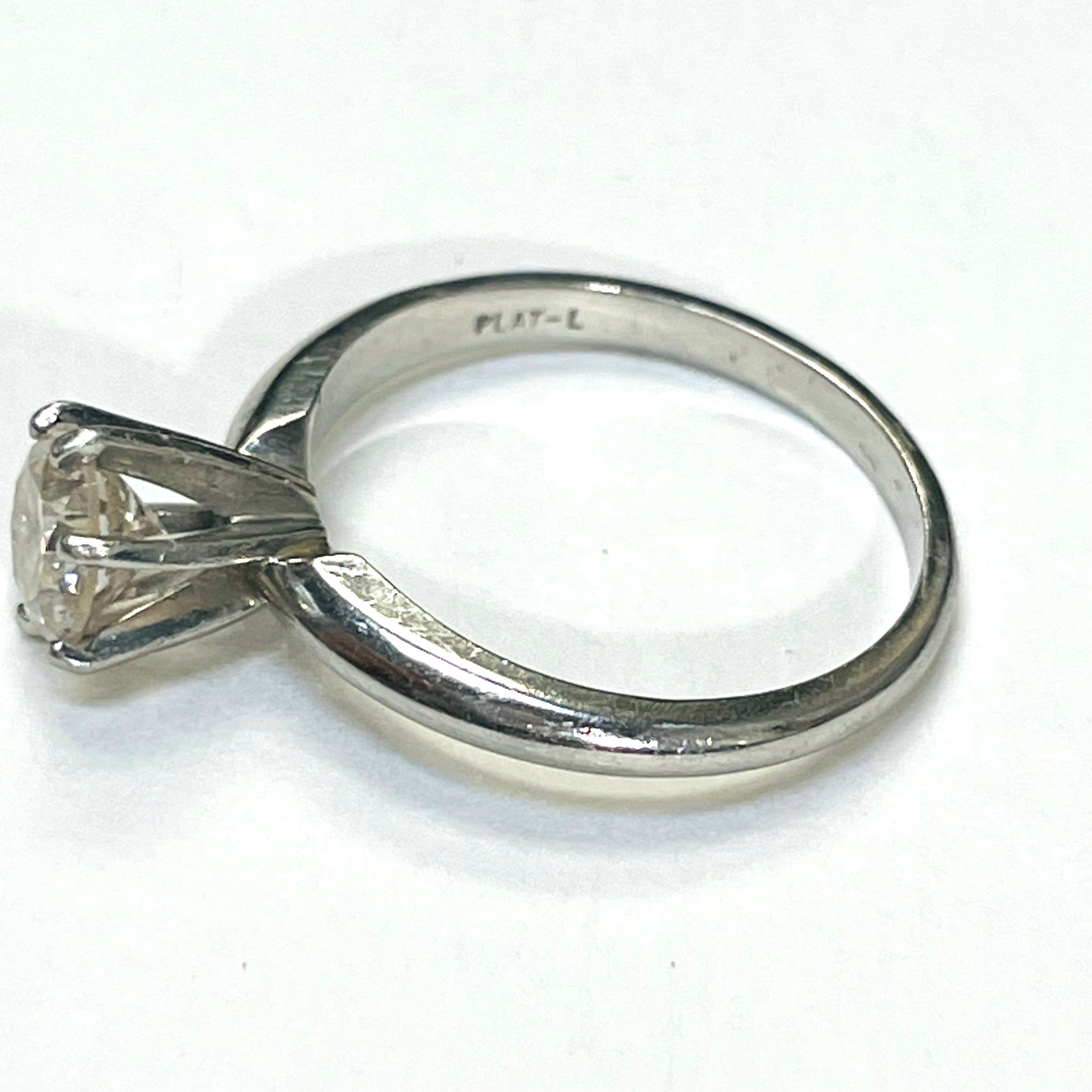 .72CT Diamond Solitaire Ring in Platinum Size 6