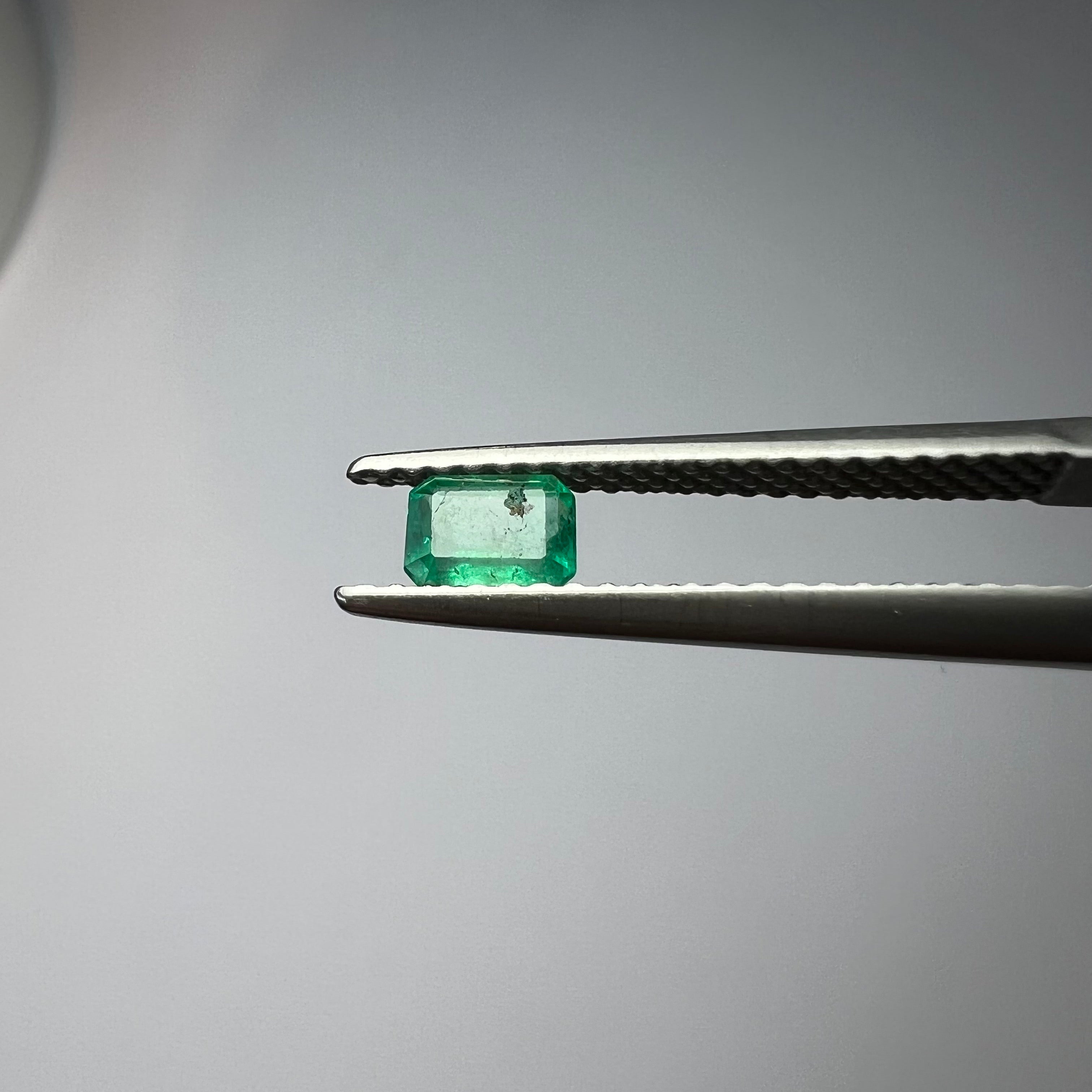 .27CT Loose Colombian Emerald Emerald Cut 4.64x3.39x2.23mm Earth mined Gemstone
