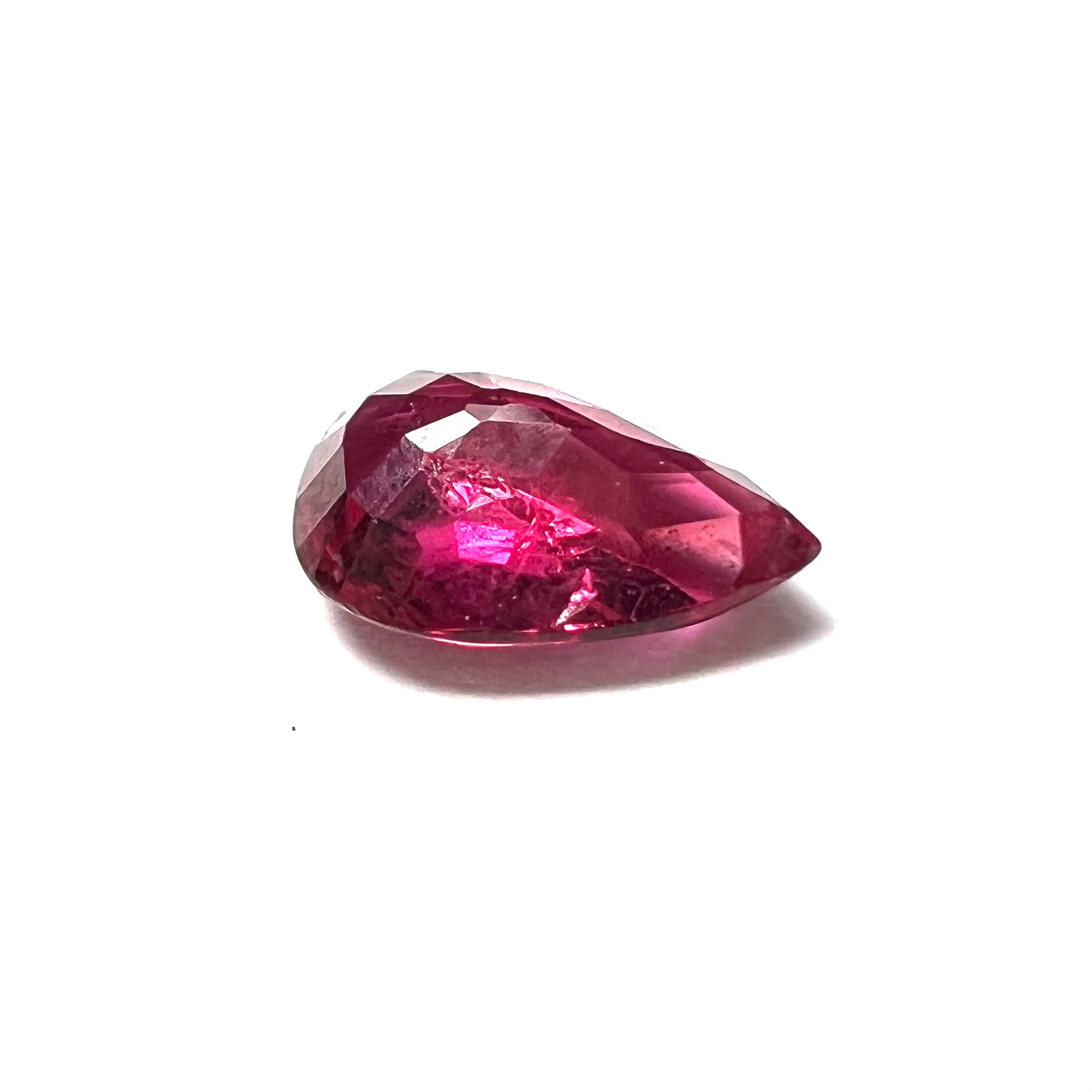 .74CT Loose Natural Pear Ruby 7x5x2.5mm Earth mined Gemstone