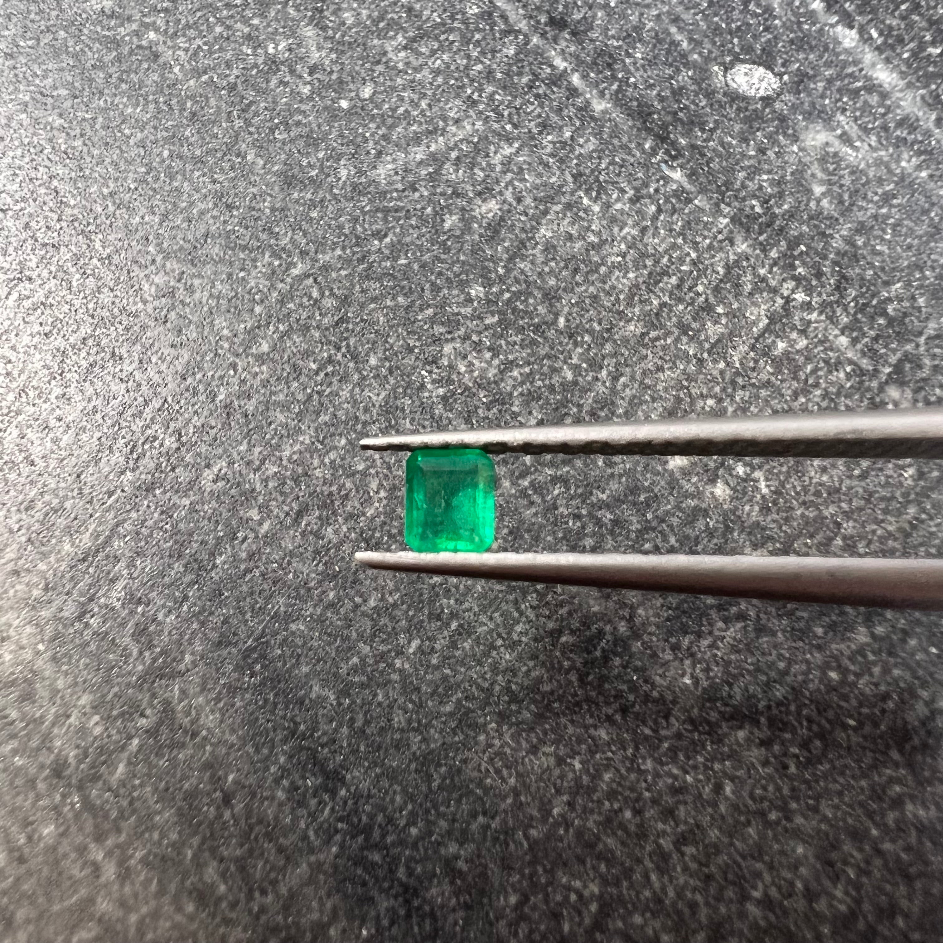 .16CT Loose Natural Colombian Emerald Radiant Cut 3.08x3.55x1.63mm Earth mined Gemstone