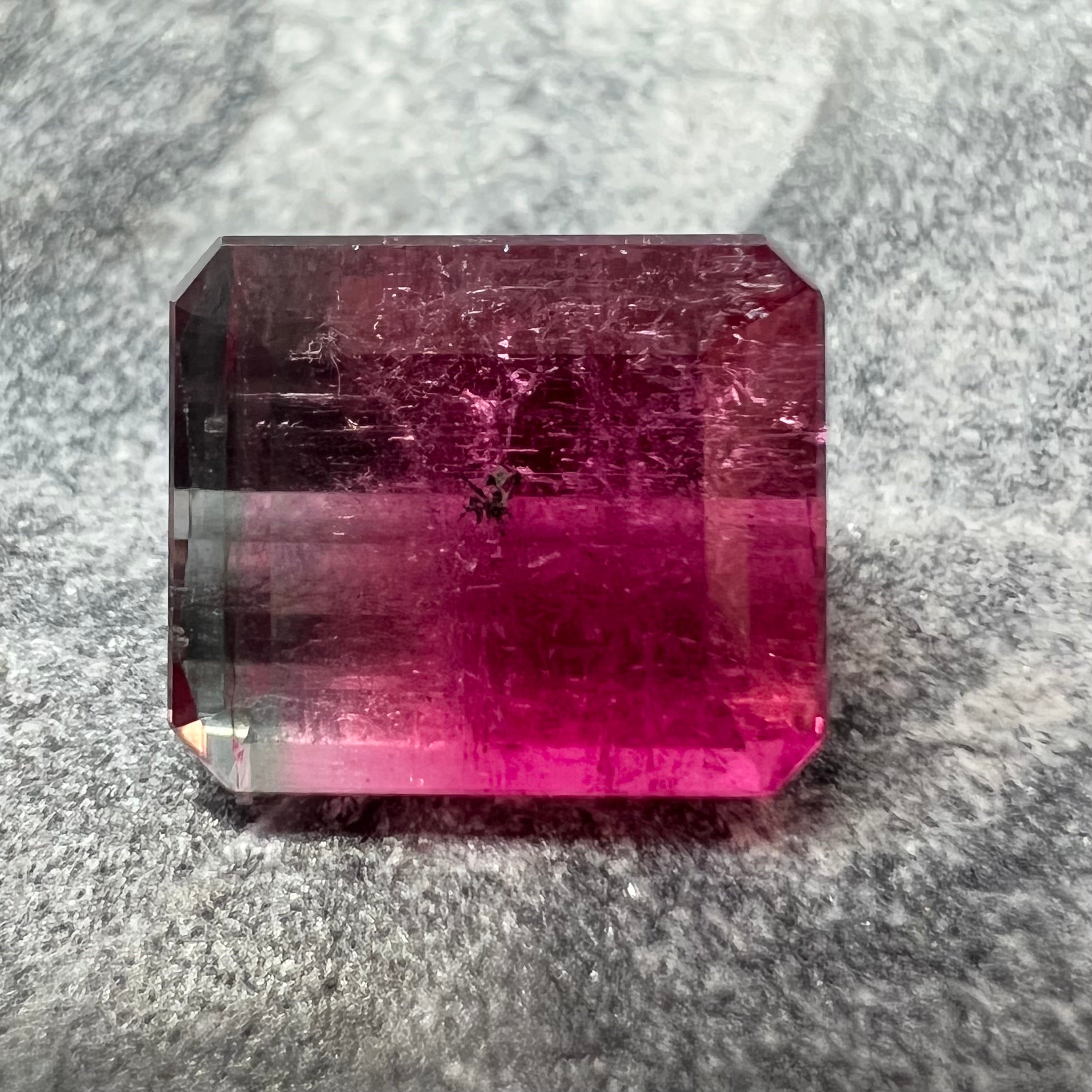 6.45CTW Natural Emerald Cut Tourmaline 11.46x9.71mm Earth mined Gemstone