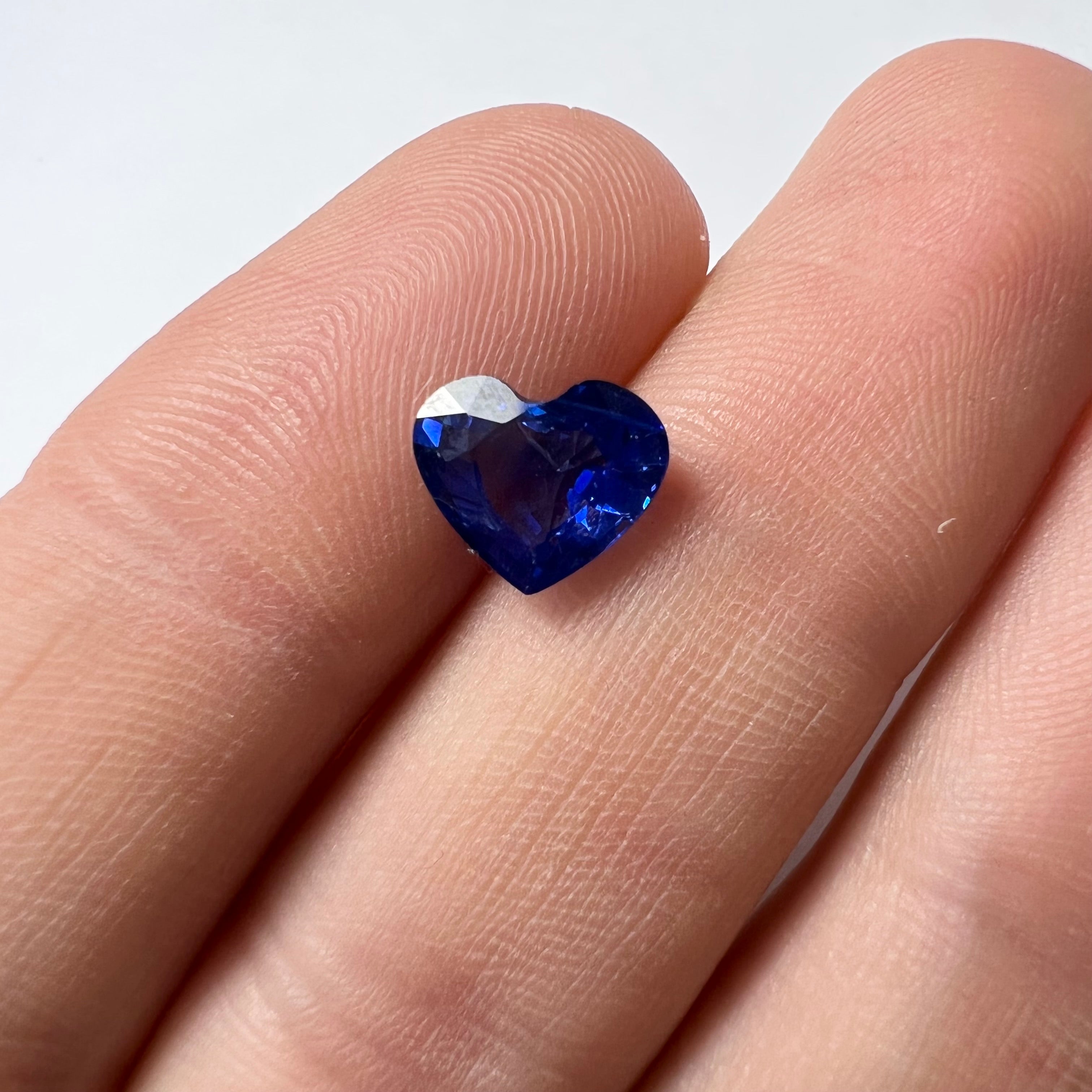 2.15CT Loose Natural Sapphire Brilliant Cut Heart Shape 7.56x8.94x4.25mm