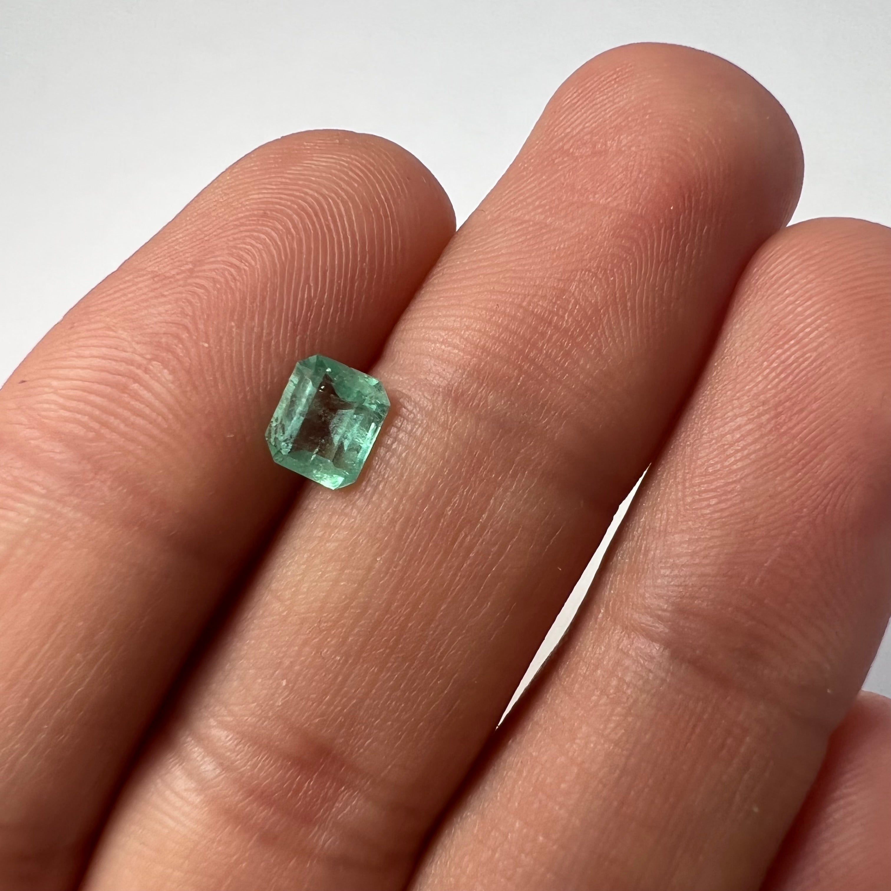 .77CT Loose Natural Colombian Emerald Radiant Cut 5.97x5.22x3.42mm Earth mined Gemstone