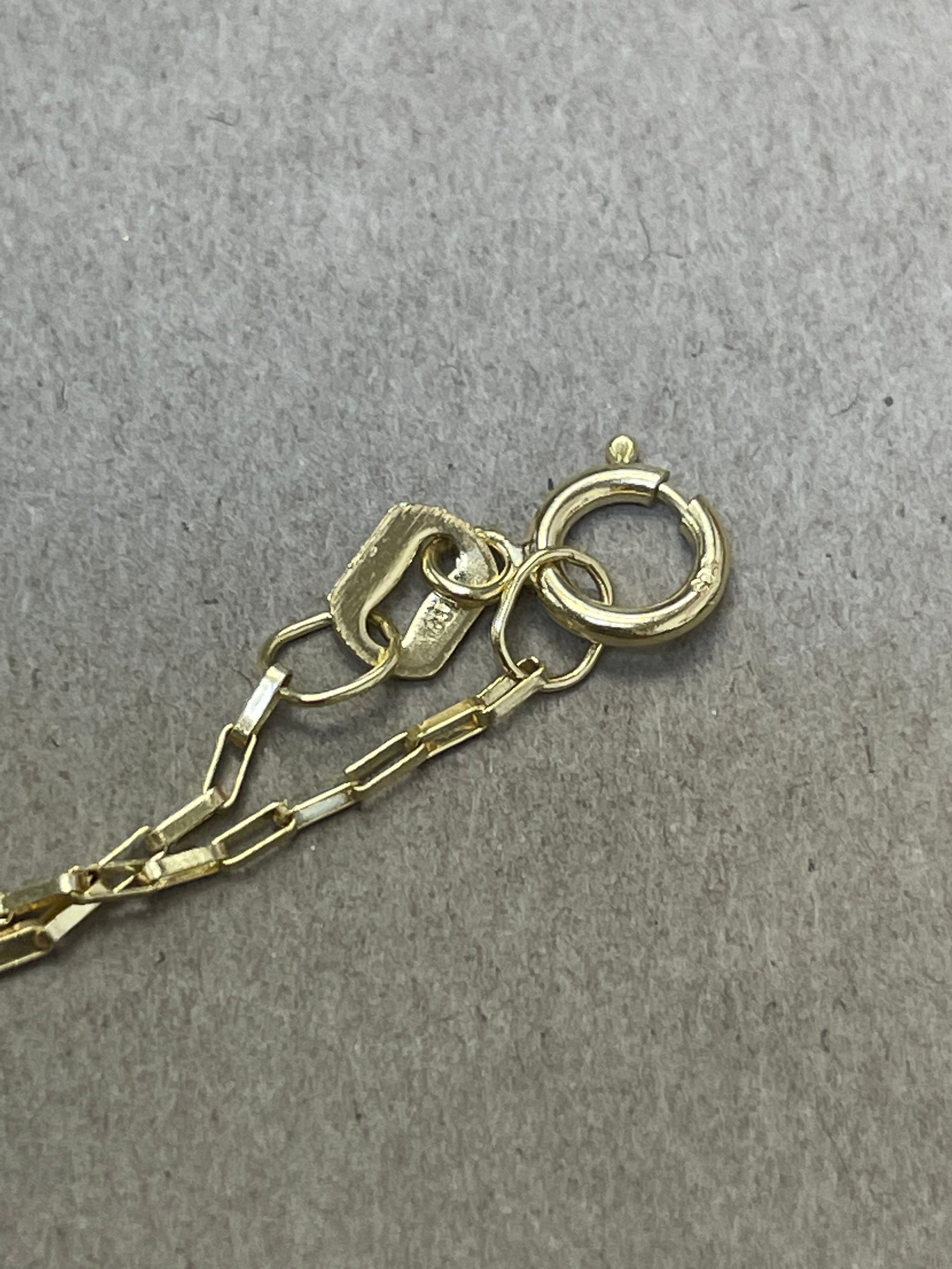 16-18" 1mm 14K Yellow Gold Paperclip Link Chain