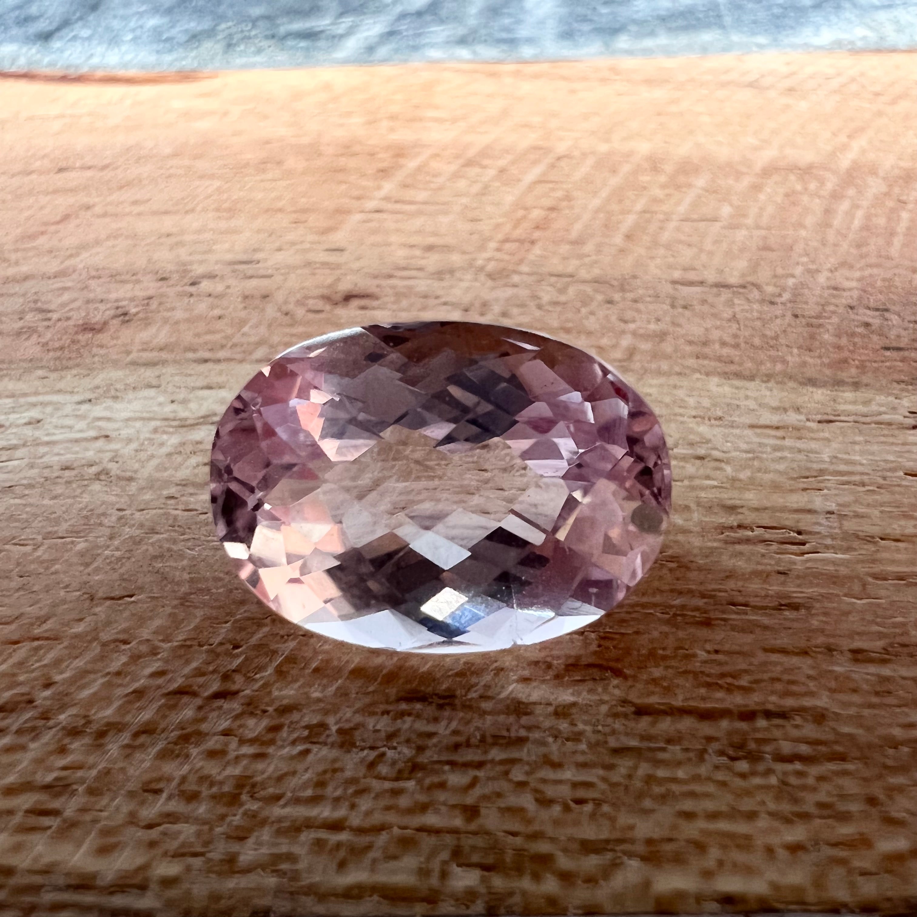 8.42CTW Natural Faceted Oval Kunzite 14.20x10.10mm Earth mined Gemstone