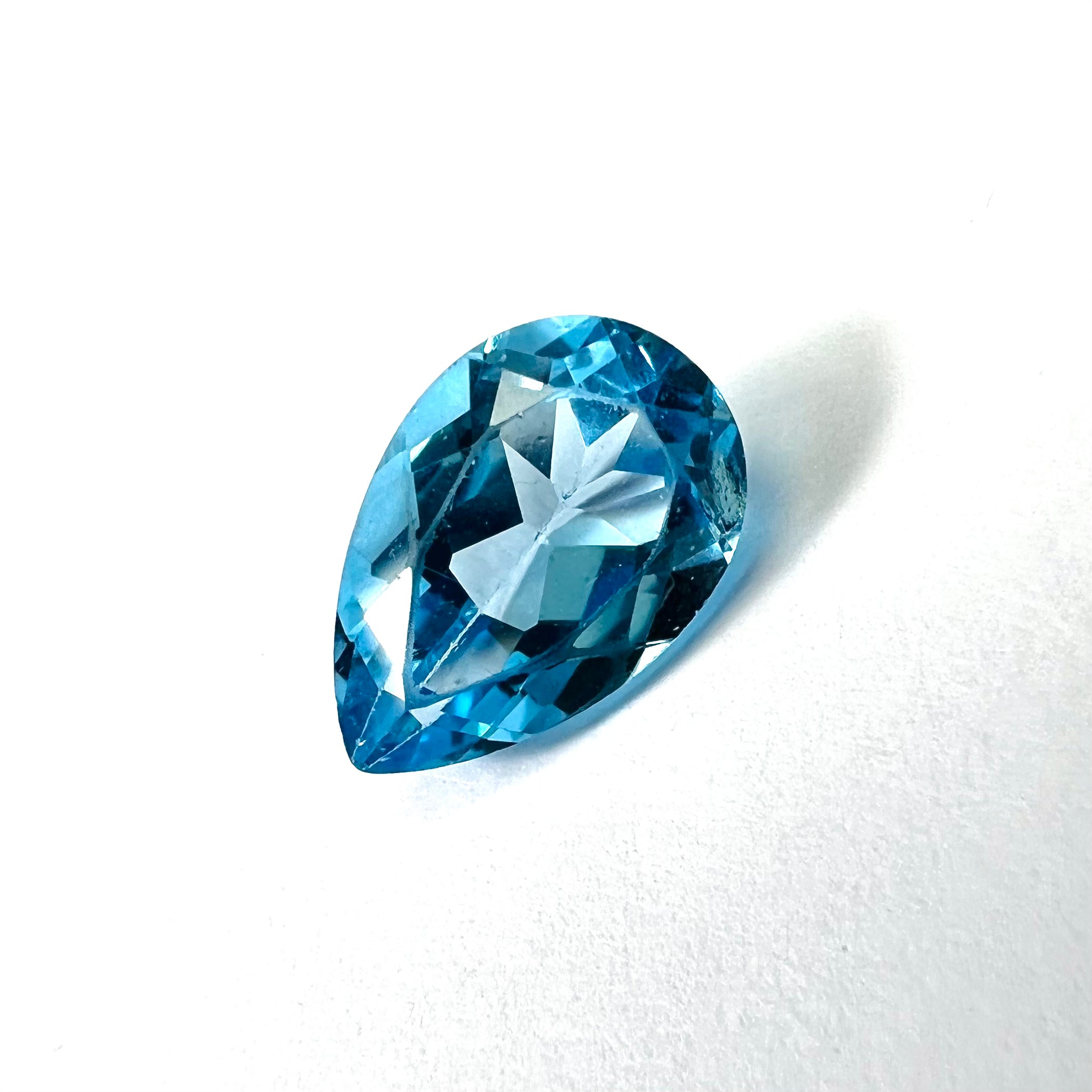 3.7CTW Loose Natural Pear Cut Topaz 12x6x5.5mm Earth mined Gemstone