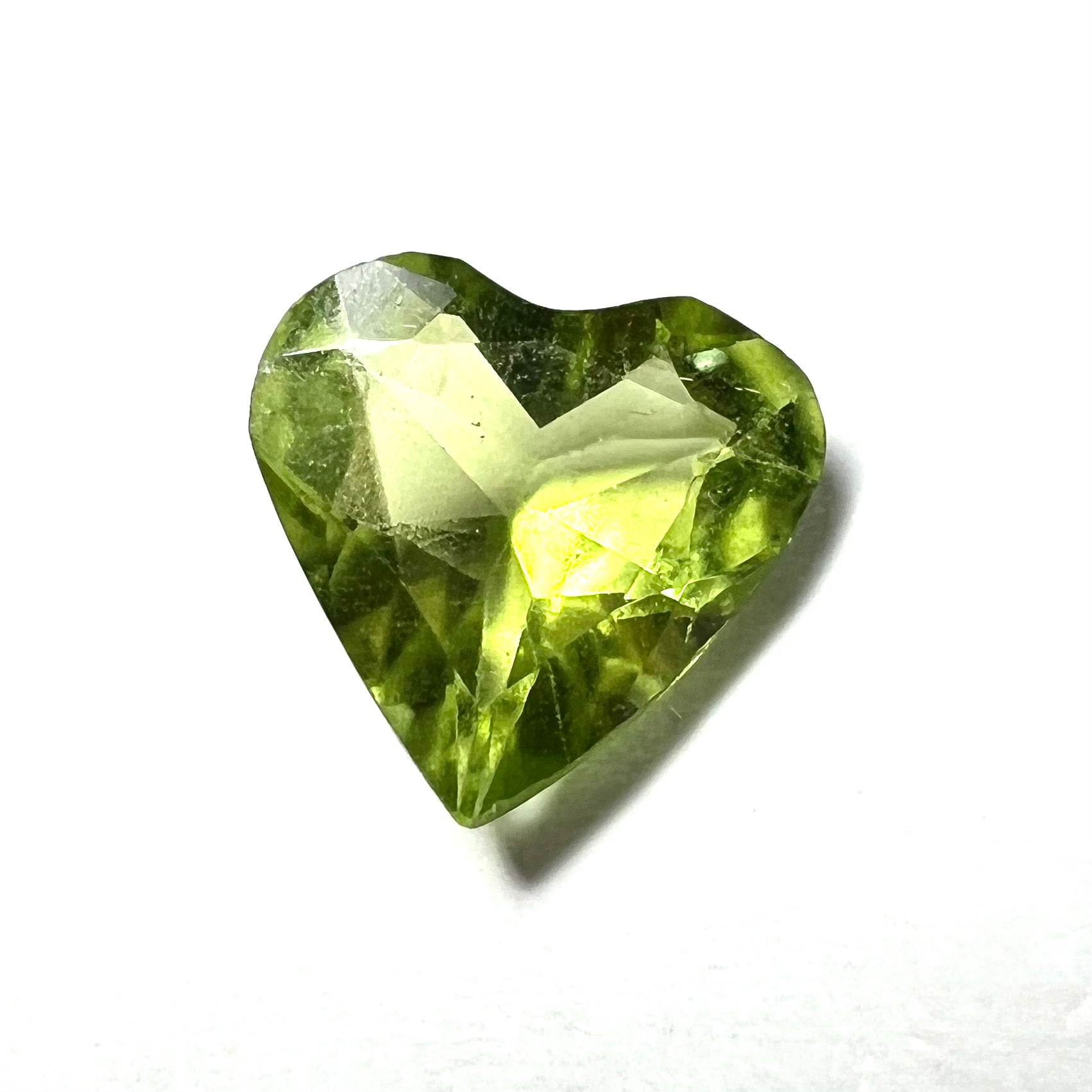 1.4CTW Loose Natural Heart Cut Peridot 7.2x7x4mmmm Earth mined Gemstone