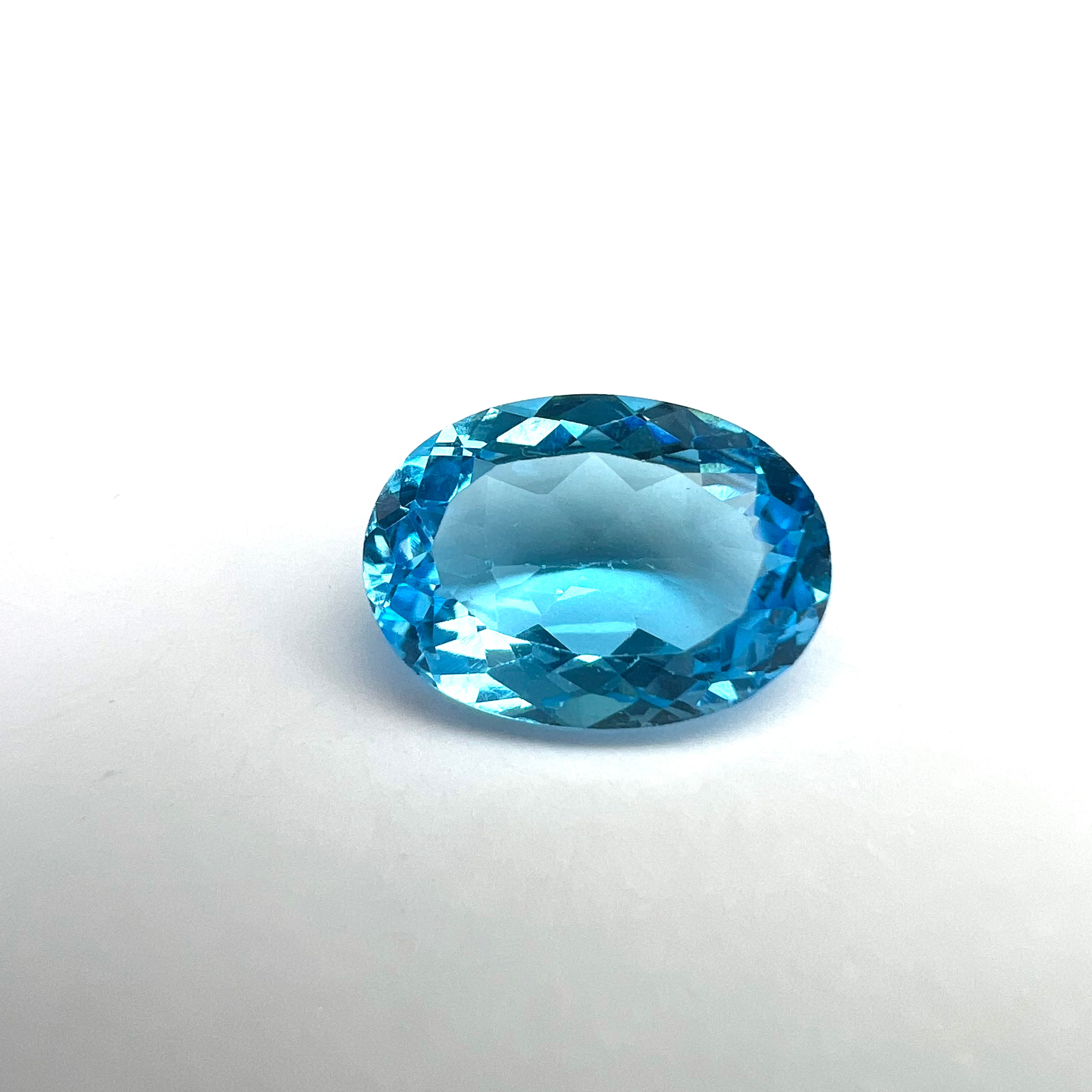 6.48CTW Loose Natural Oval Cut Topaz 14x10x5.75mm Earth mined Gemstone