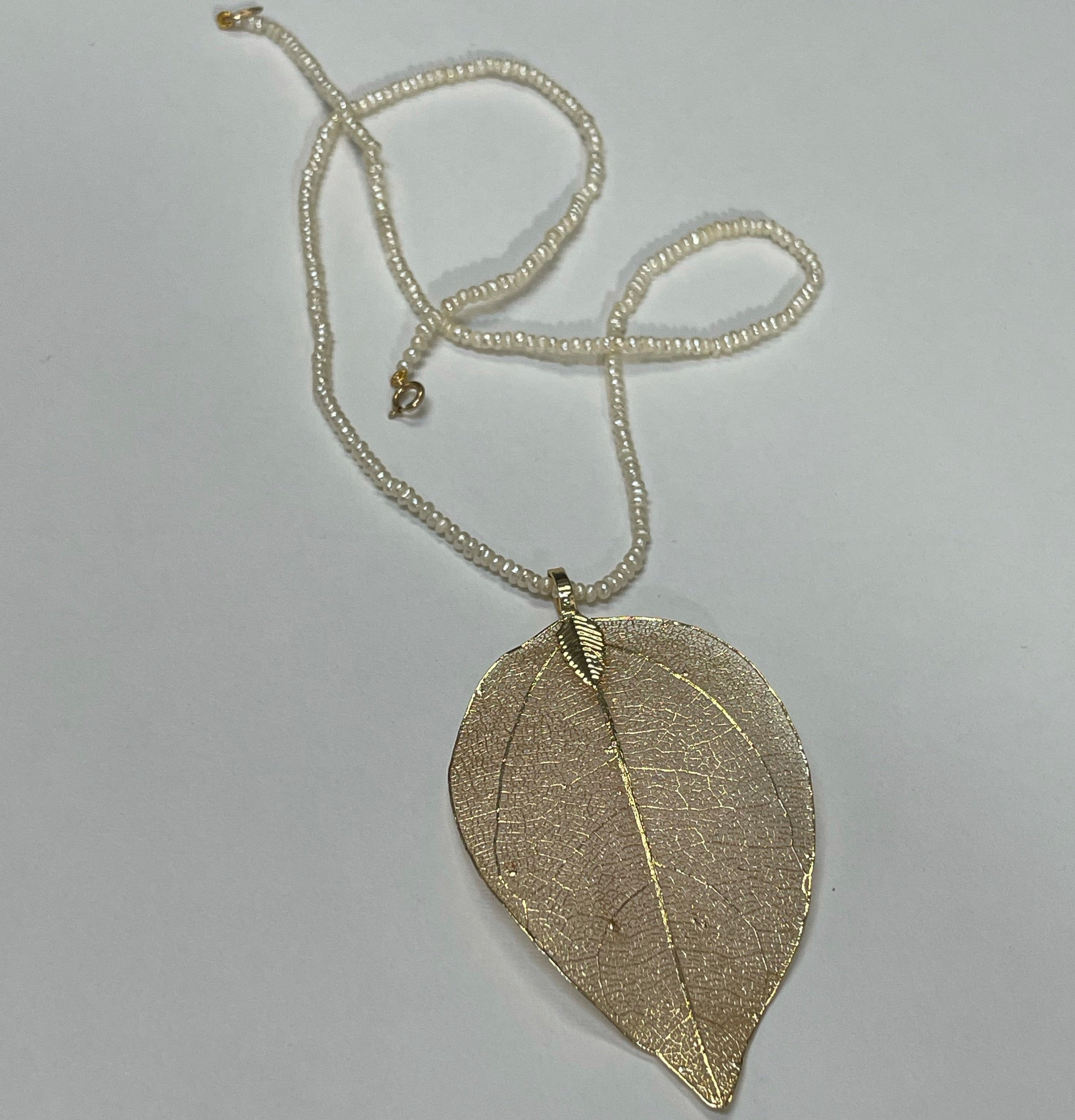 16" Natural Seed Pearl Necklace 2mm 14K Yellow Gold