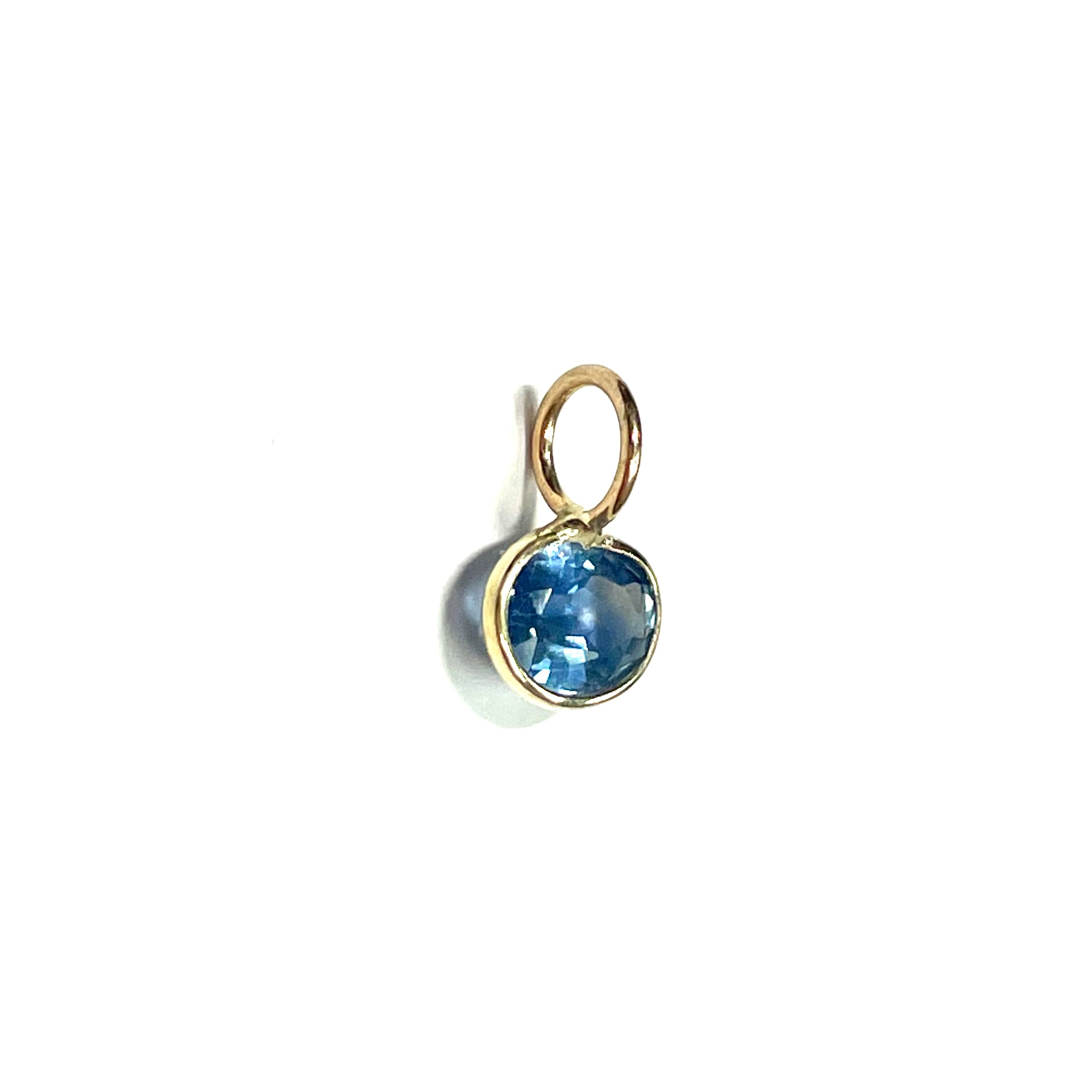 .60CT Sapphire Pendant Charm in 14k Yellow Gold