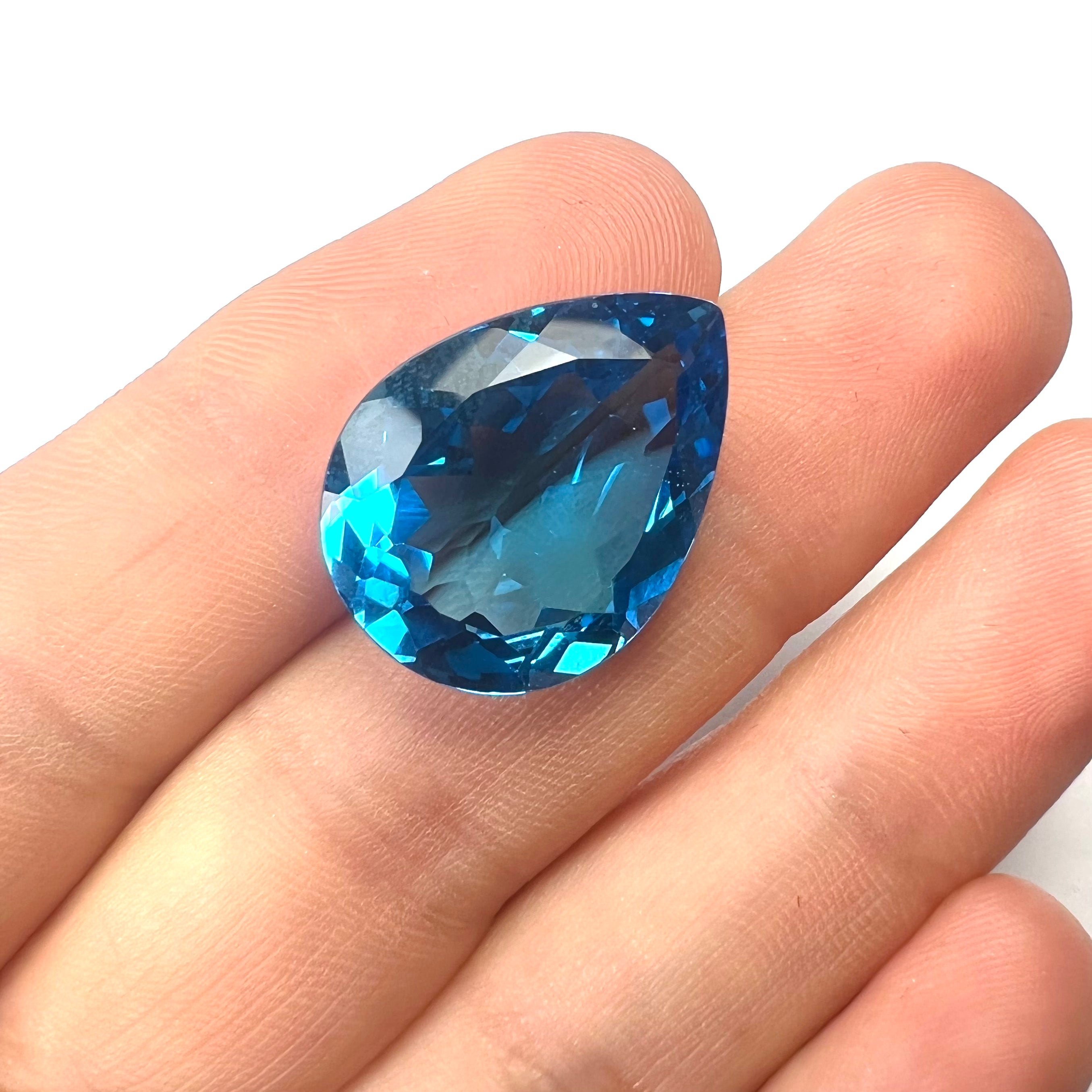 22.21CTW Loose Natural Pear Cut Topaz 22x16x8.9mm Earth mined Gemstone