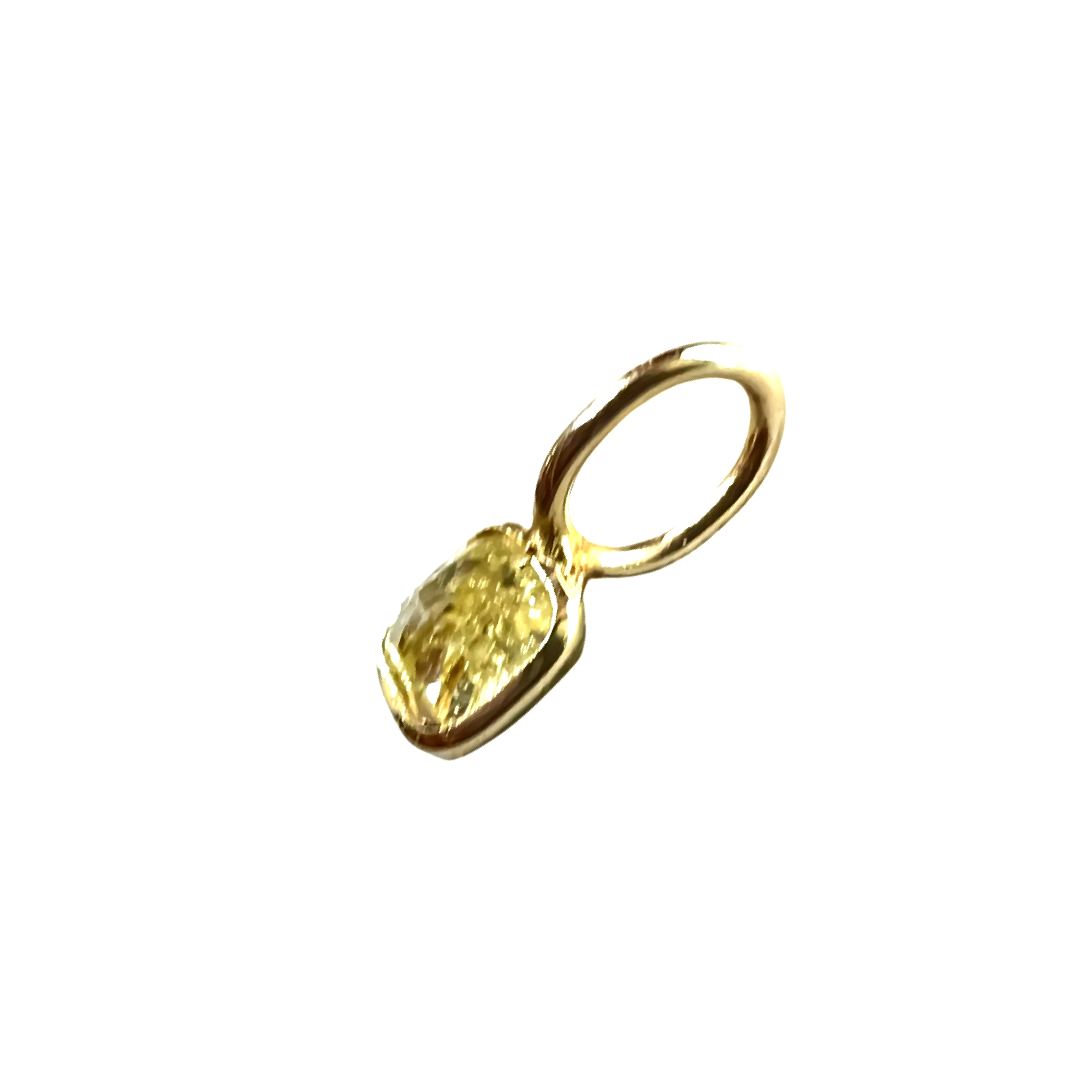 .25CT Yellow Diamond Pendant Charm