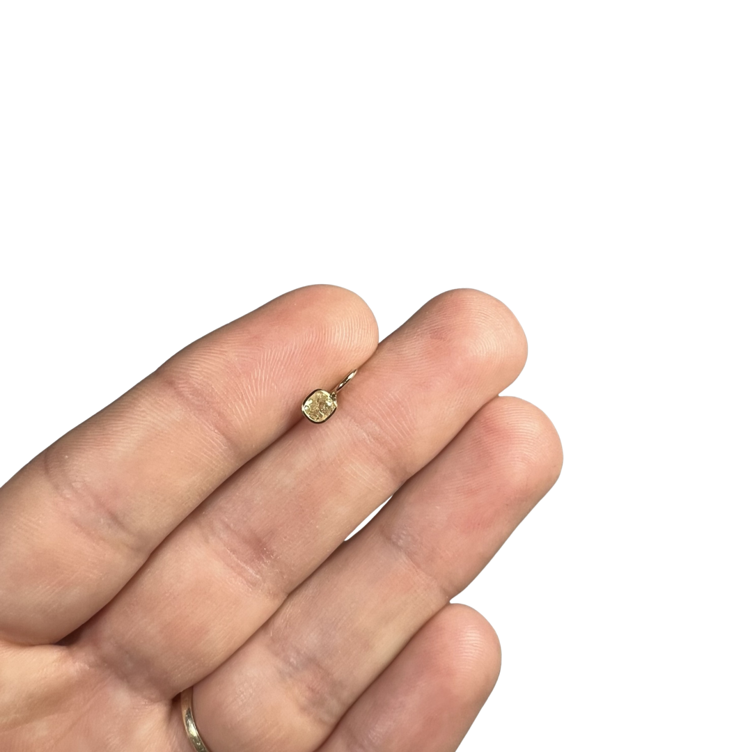 .25CT Yellow Cushion Diamond Pendant Charm