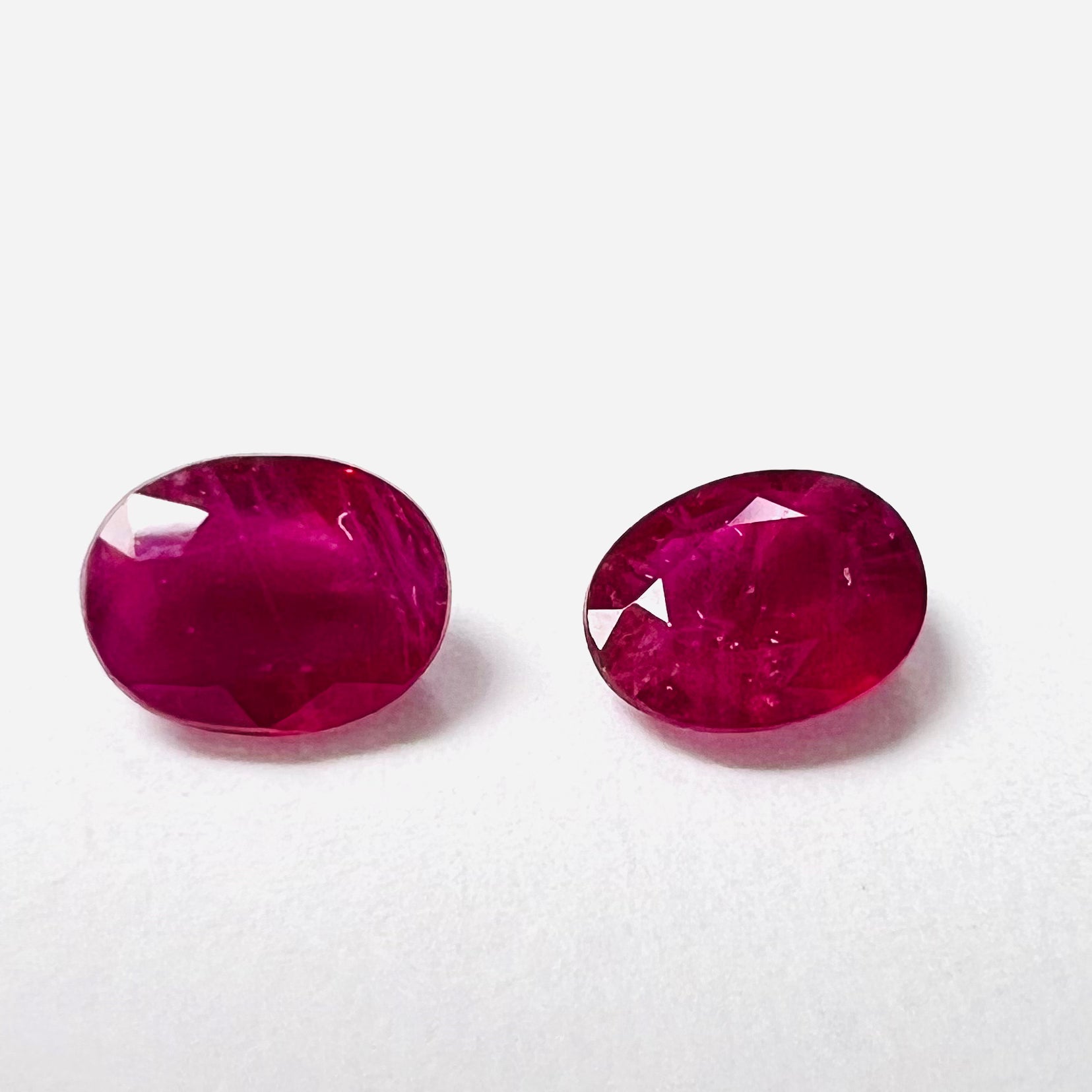 .85CTW Pair of Natural Oval Loose Ruby 5x4x2mmEarth mined Gemstone
