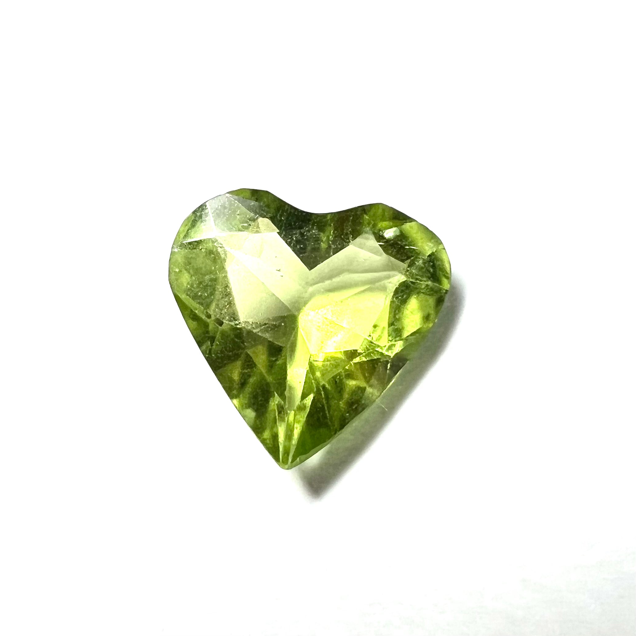 1.4CTW Loose Natural Heart Cut Peridot 7.2x7x4mmmm Earth mined Gemstone