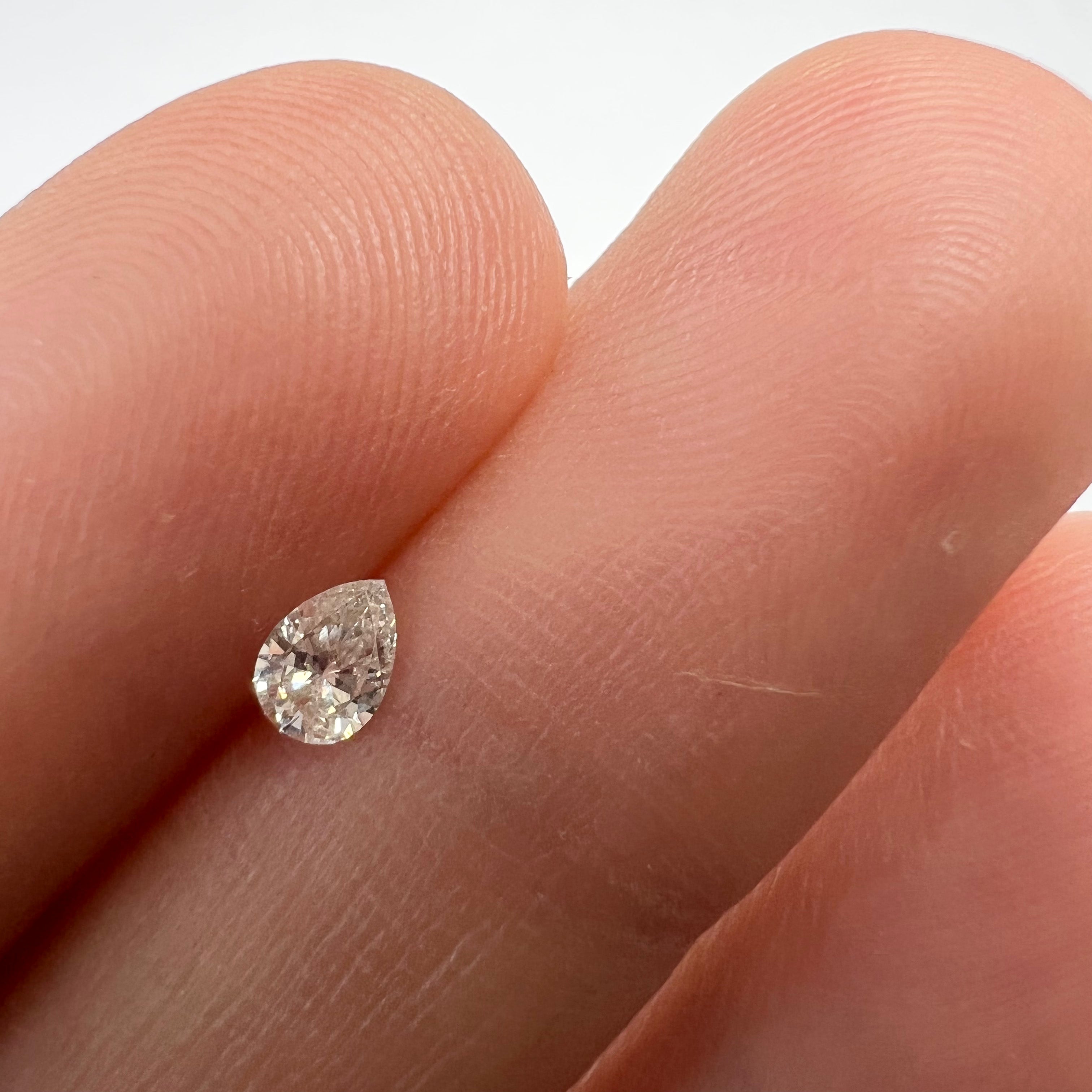 .19CT Pear Brilliant Diamond J VS2 4.63x3.37x1.85mm Natural Earth mined