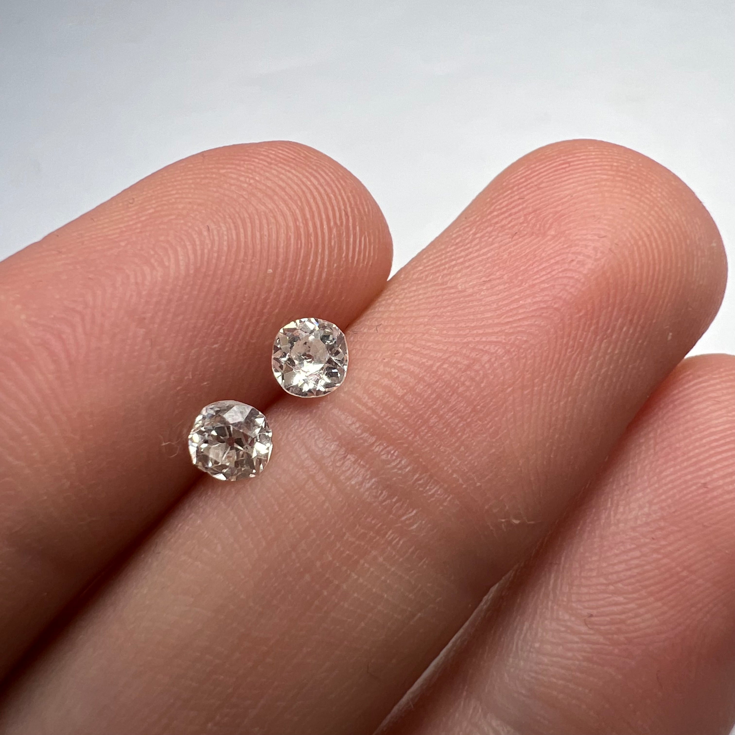 .59CTW Old Mine Cut Diamond J/K SI1 4mm Natural Earth mined