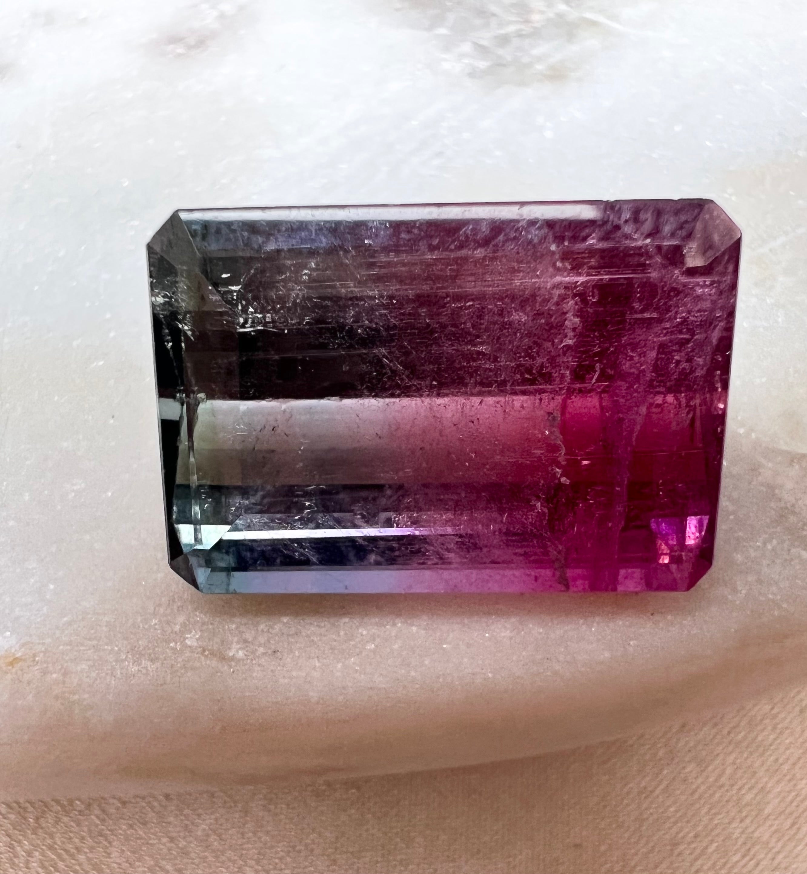 19.12CTW Natural Emerald Cut Tourmaline 19.16x13.23mm Earth mined Gemstone