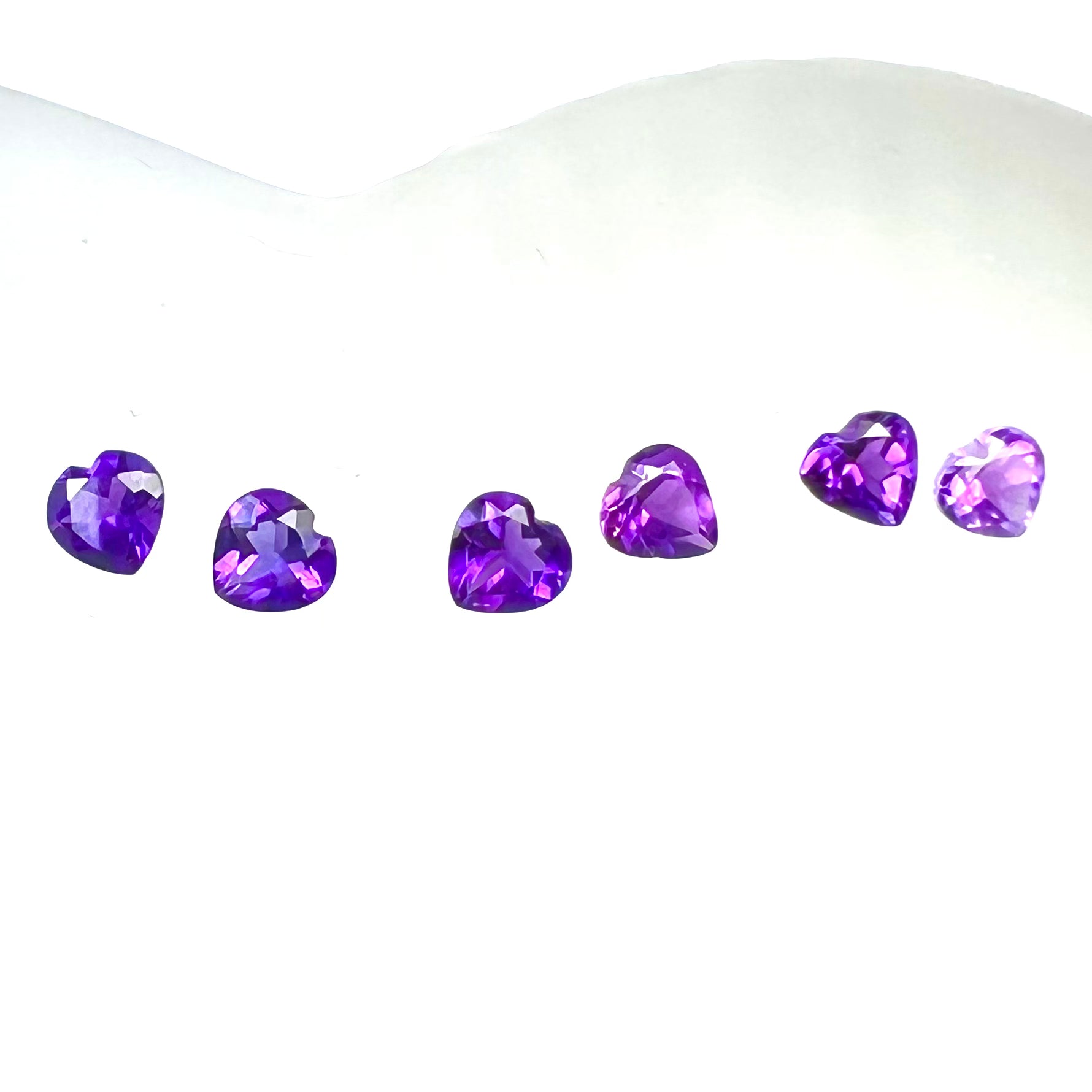 .40CT Natural Loose Heart Light Pink Amethyst 5x5mm earth mined Gemstone