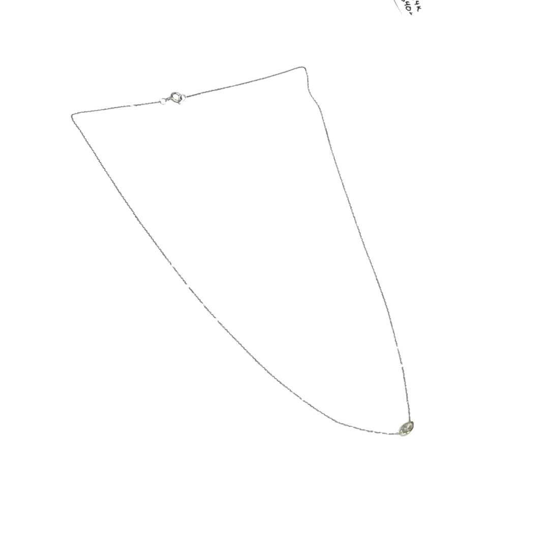 .30CT Marquis Diamond East West Solitaire 16” 14K White Gold Necklace