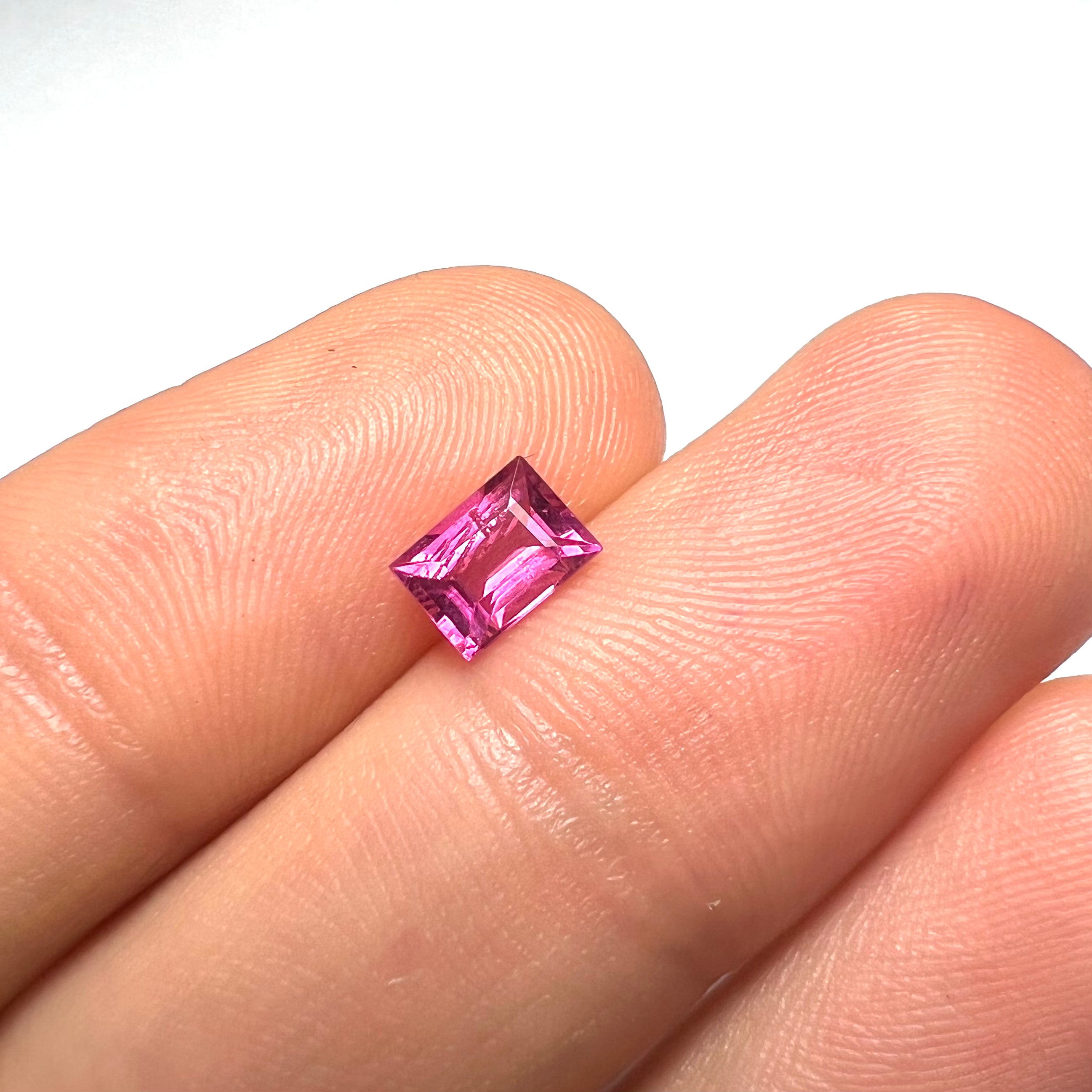 .73CT Natural Pink Rectangle Tourmaline 7x4x2.7mm Earth mined Gemstone