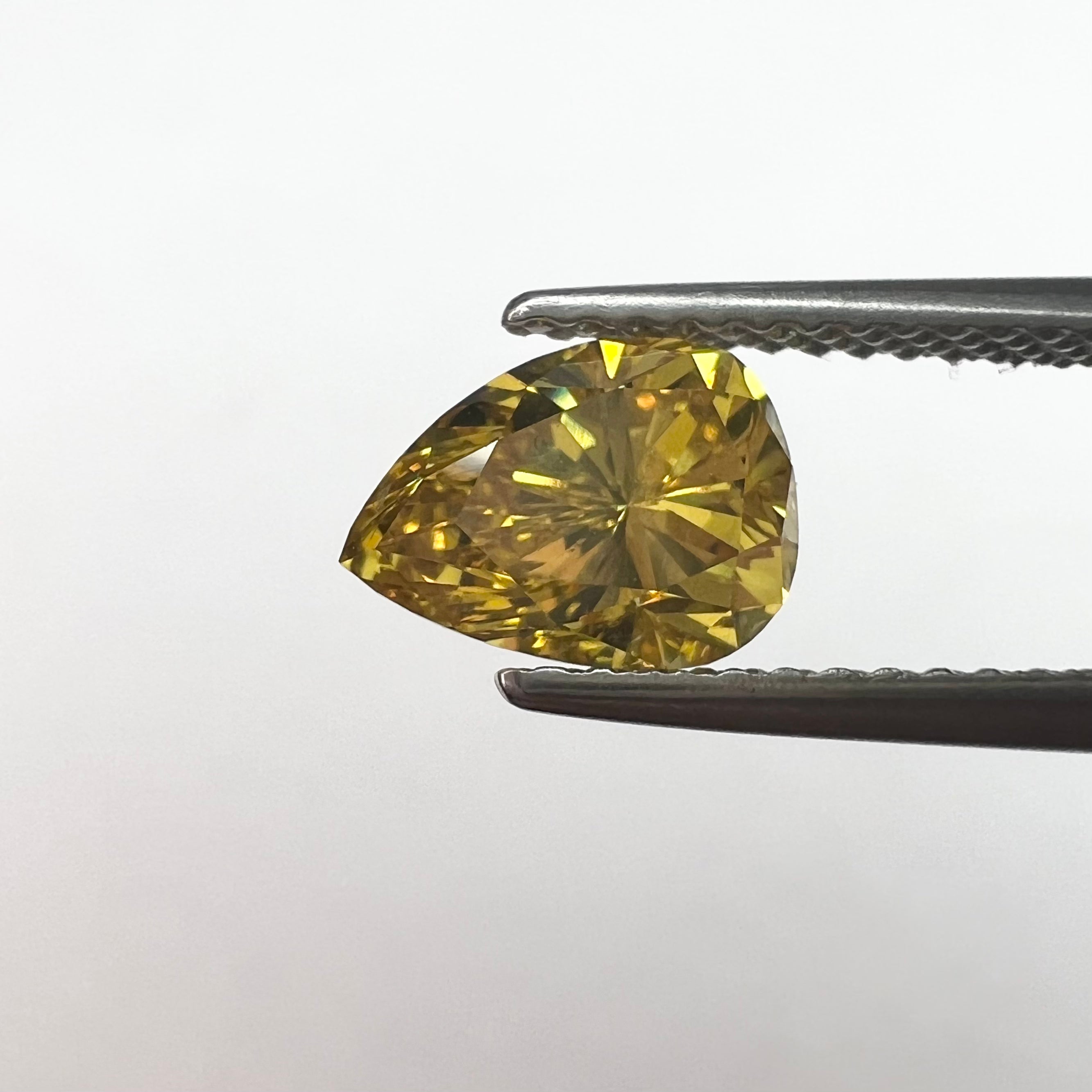 1.16CT Pear Brilliant Diamond Fancy Deep Orange Yellow SI1 8.09x5.92x4.10mm Natural Earth mined