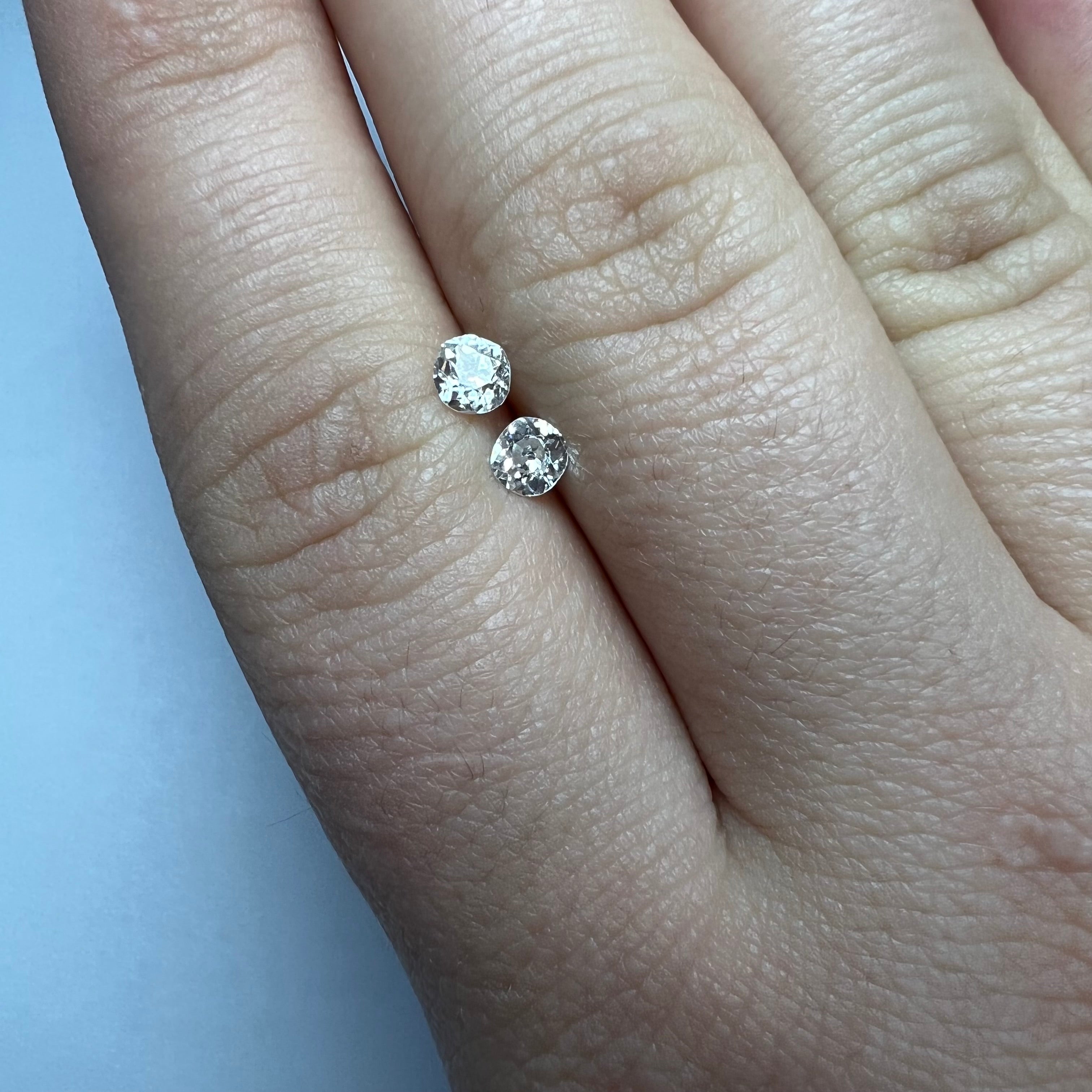 .59CTW Old Mine Cut Diamond J/K SI1 4mm Natural Earth mined