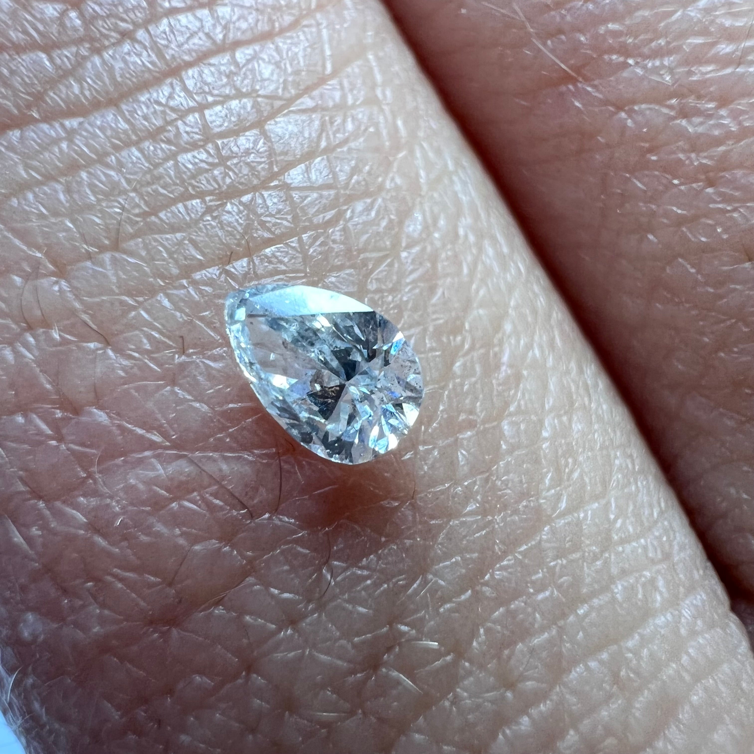 .20CT Pear Diamond G SI2 4.56x3.22x2.11mm Natural Earth mined