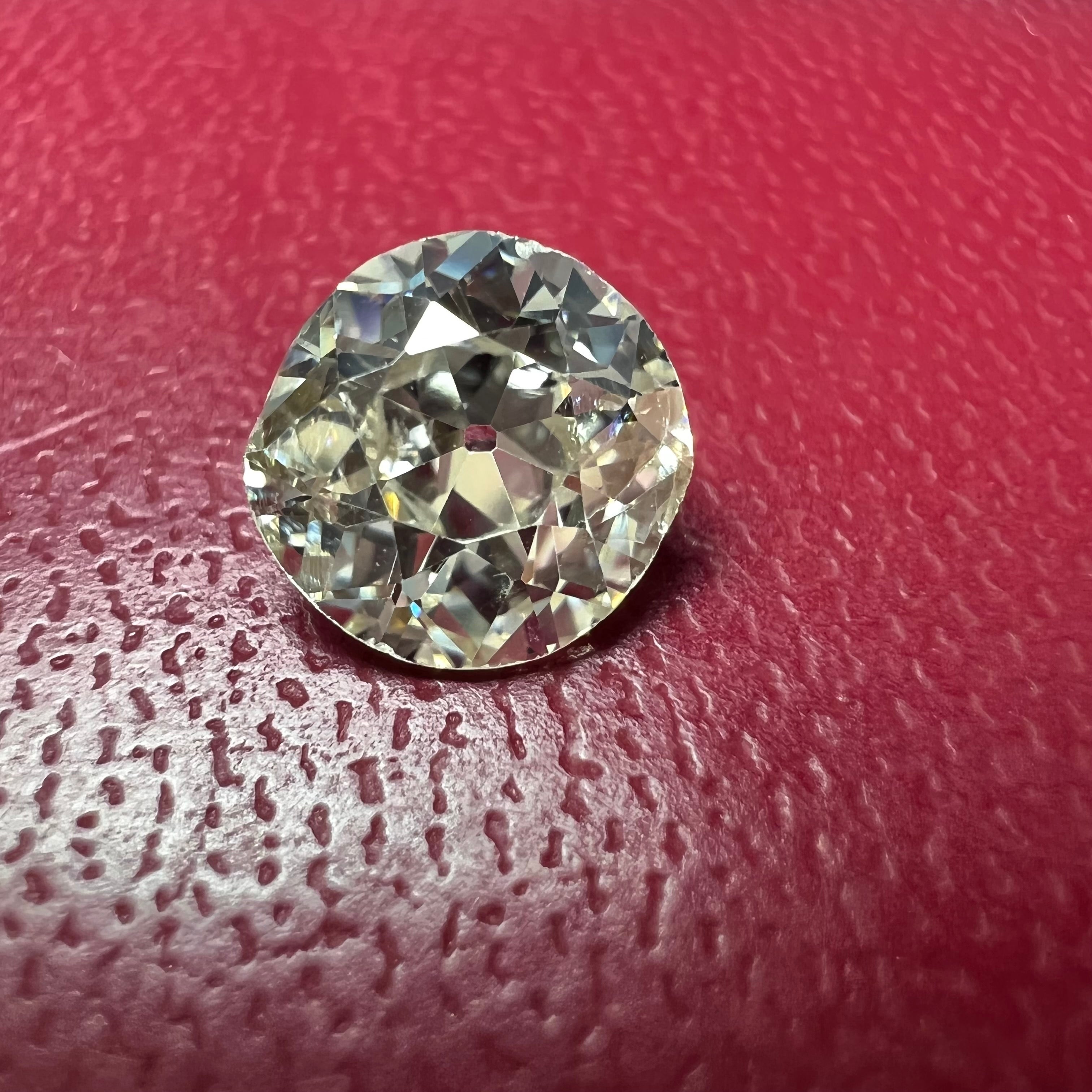 1.21CT Old European Cut Diamond L I2 6.66x7.09x3.95mm Natural Earth mined